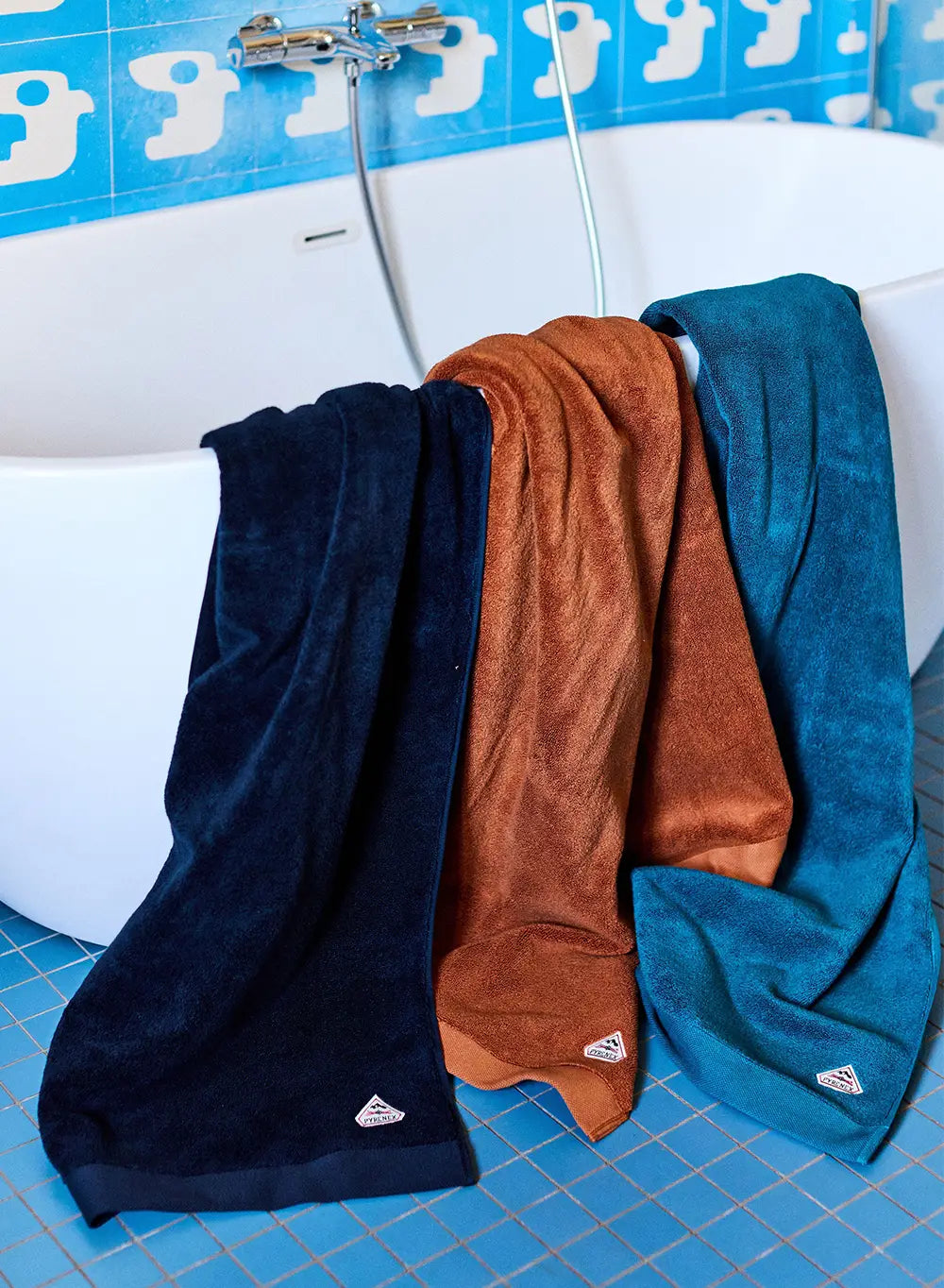 Hana Maxi Peacock Blue Bath Towel-2