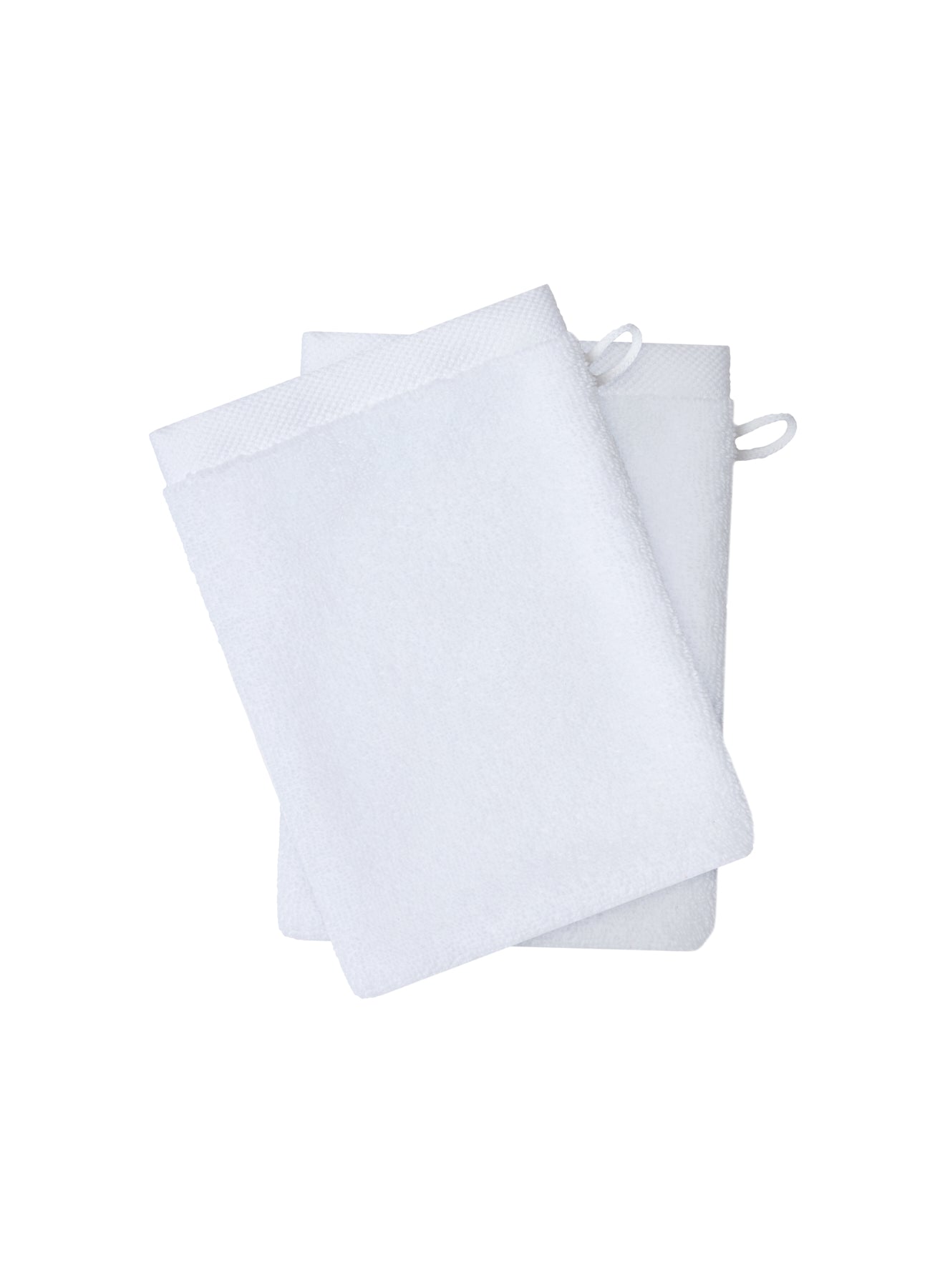 Set de deux gants de toilette blanc Hana