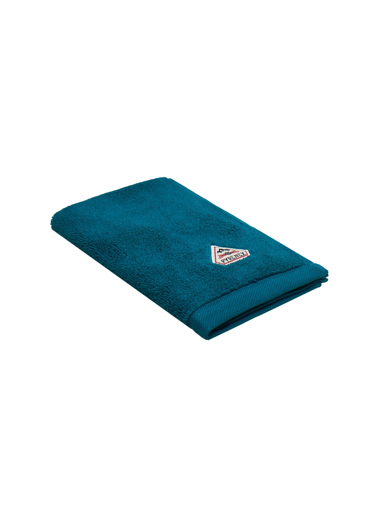 Set of two peacock blue Hana guest towels-2