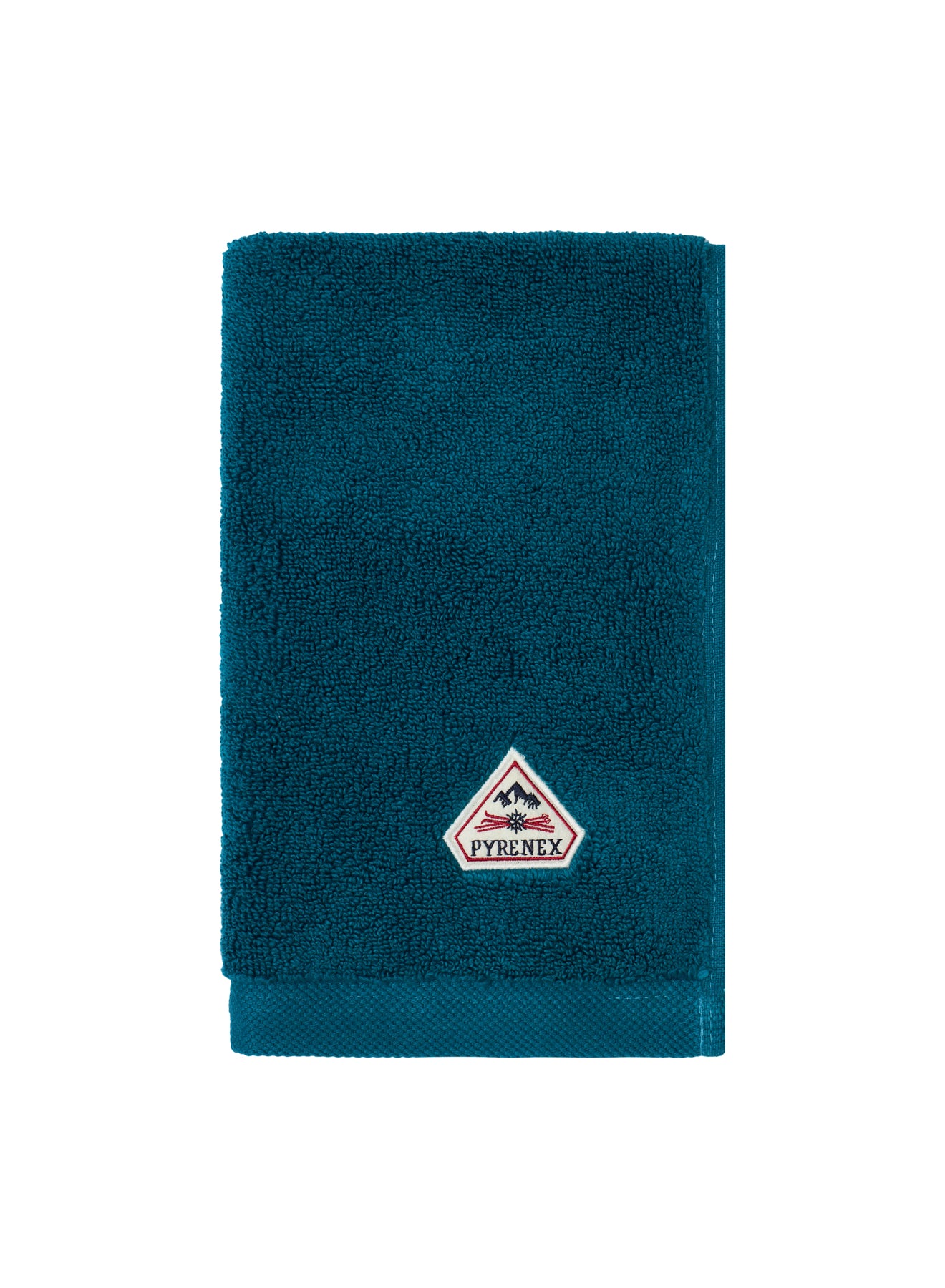 Set of two peacock blue Hana guest towels-1