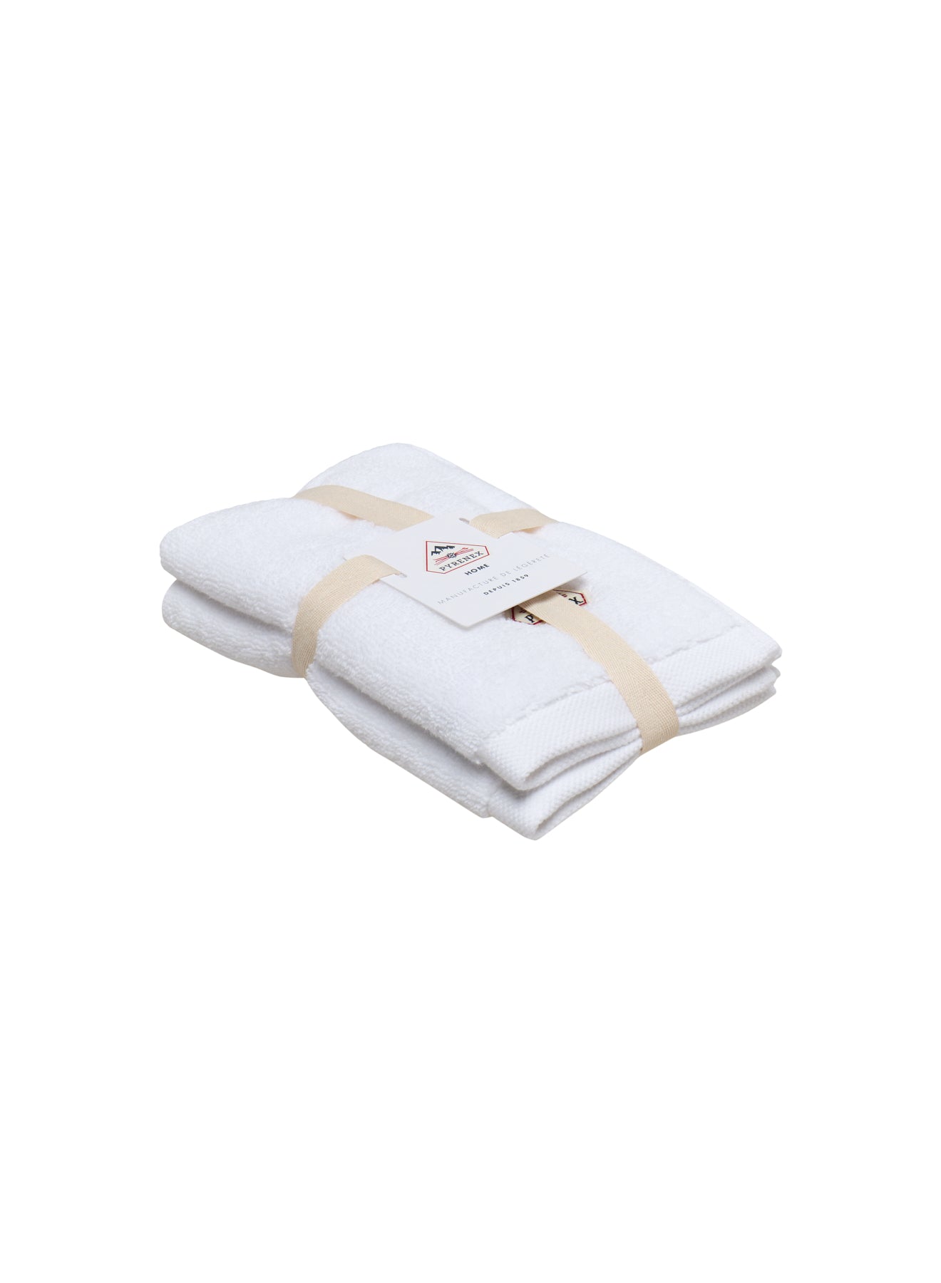 Set de deux serviettes invités blanches Hana-3