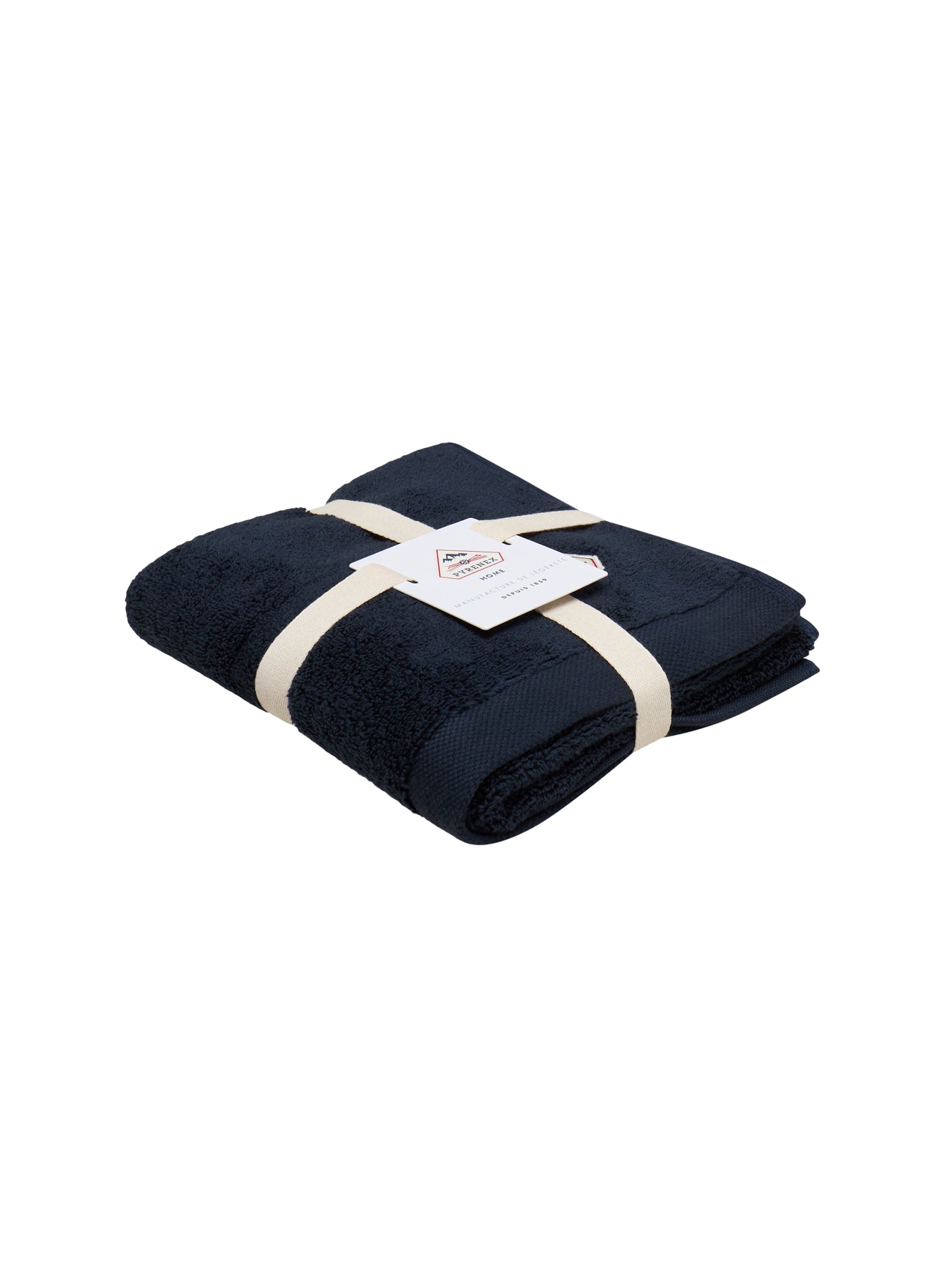 Serviette de toilette bleu foncé Hana