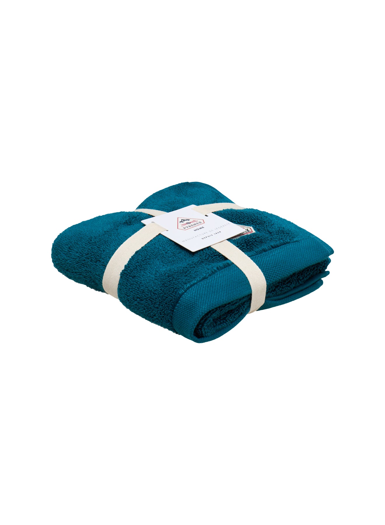 Peacock blue Hana bath towel-4