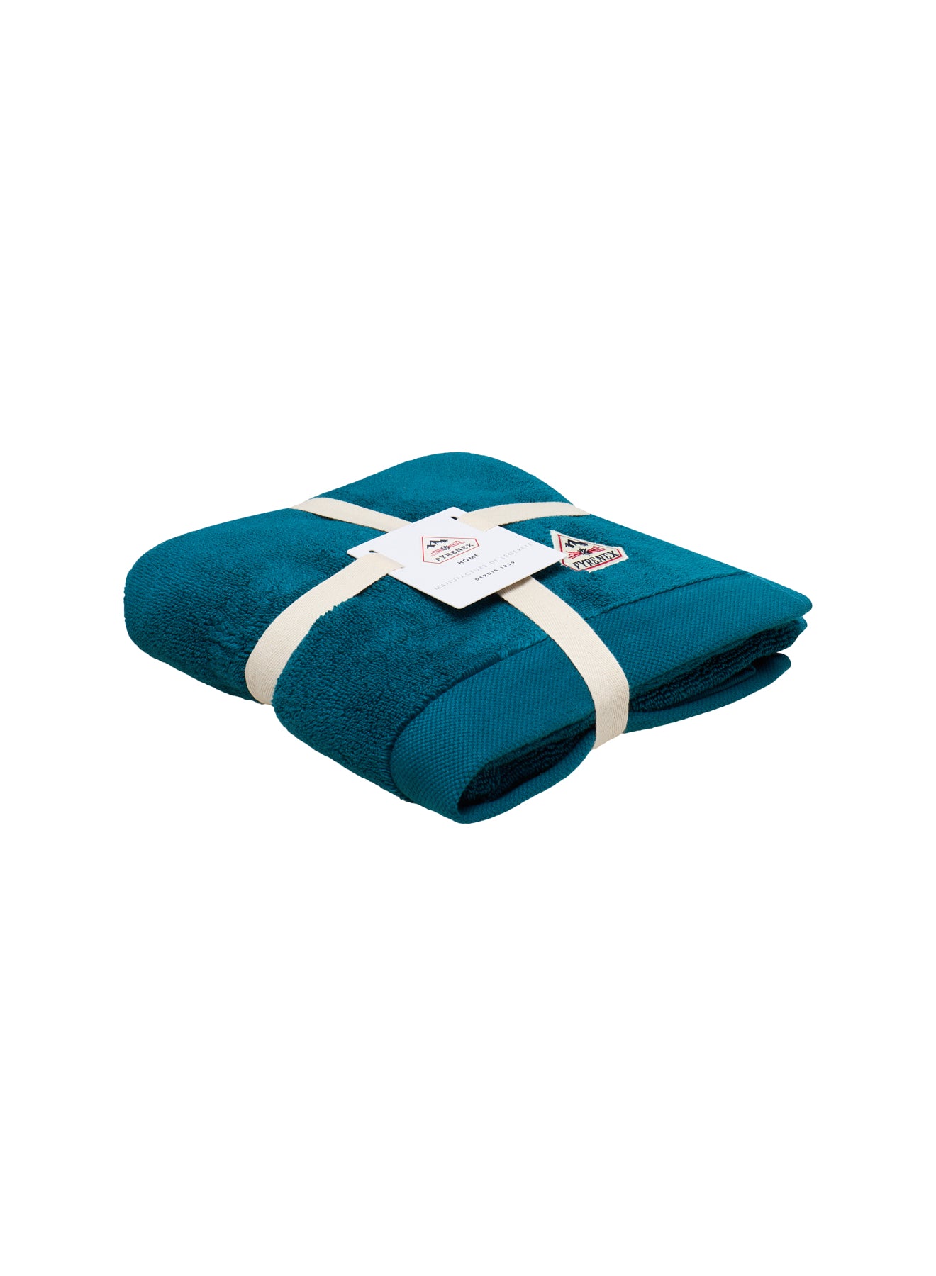 Peacock blue Hana bath towel-2