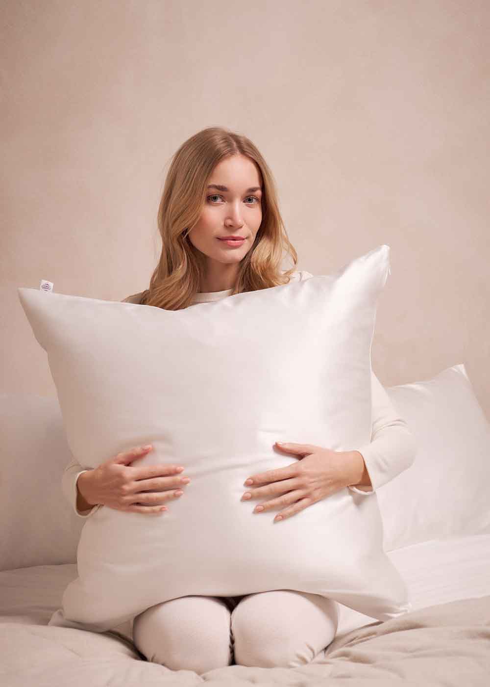 taie oreiller soie blanc