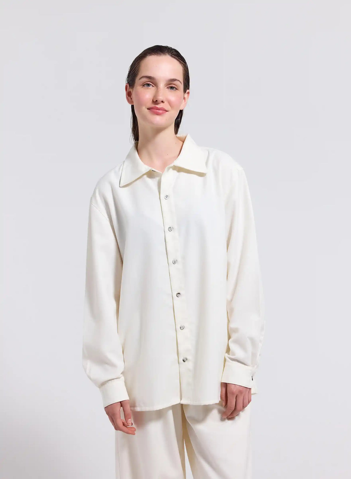 Pyjama Paul flanelle 100% coton blanc