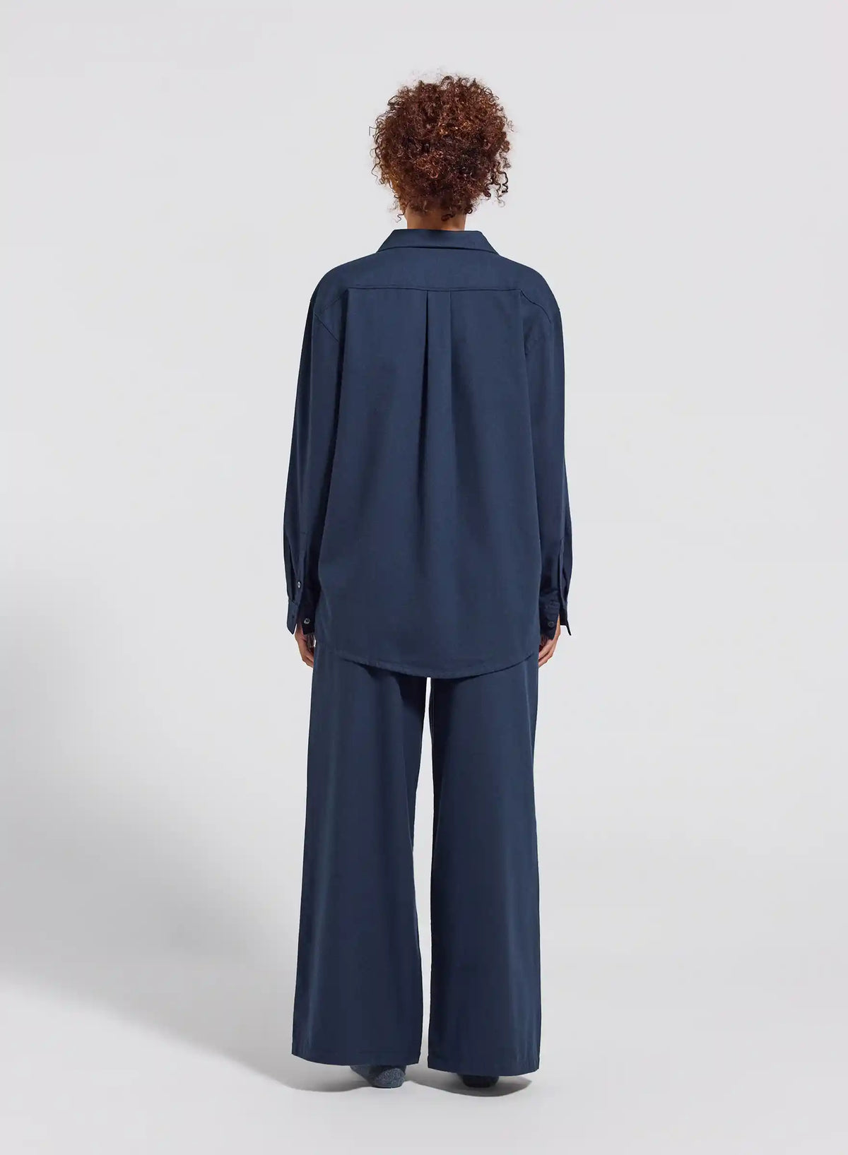 Pyjama Paul flanelle 100% coton bleu marine-13