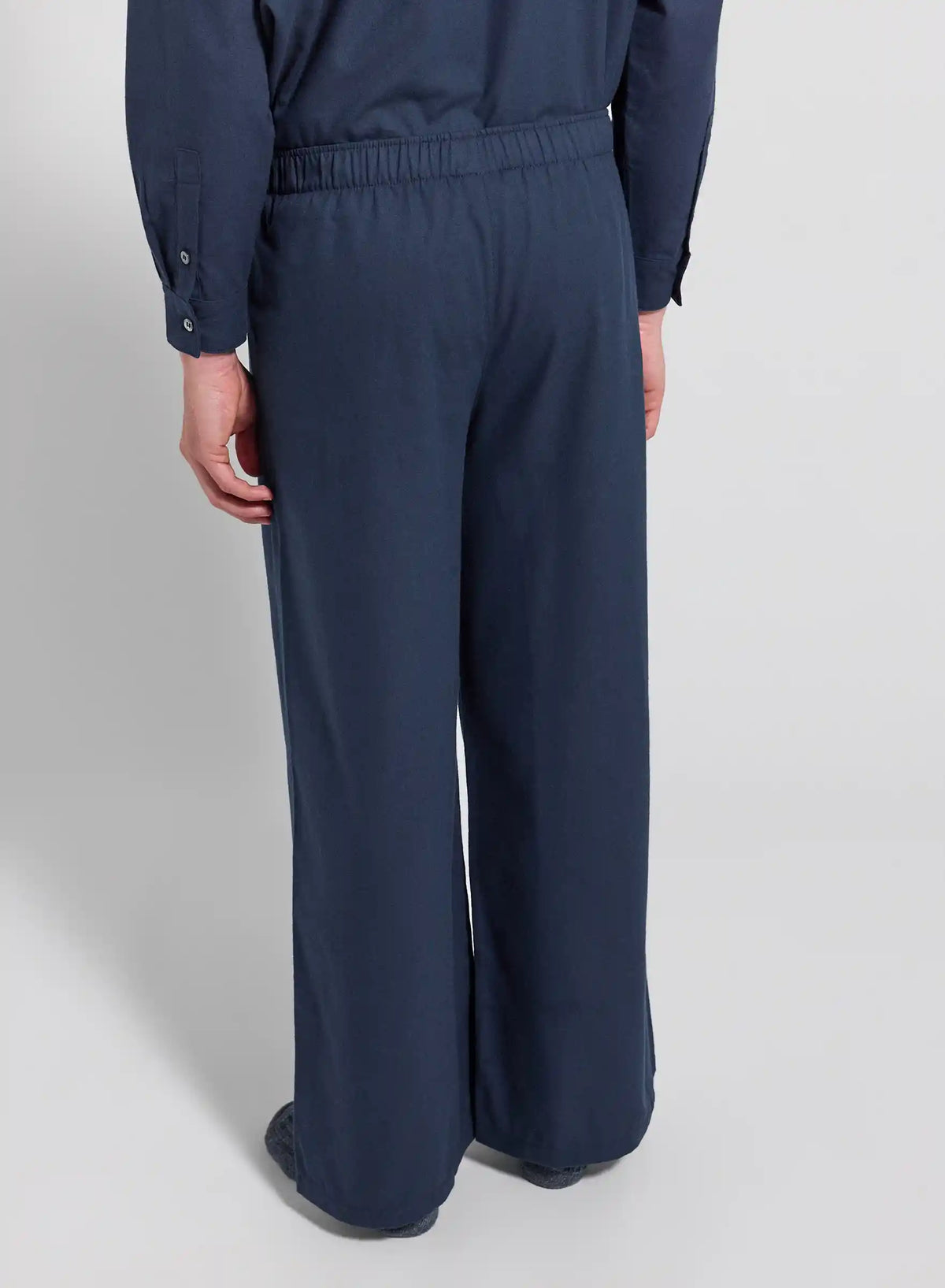 Pyjama Paul flanelle 100% coton bleu marine