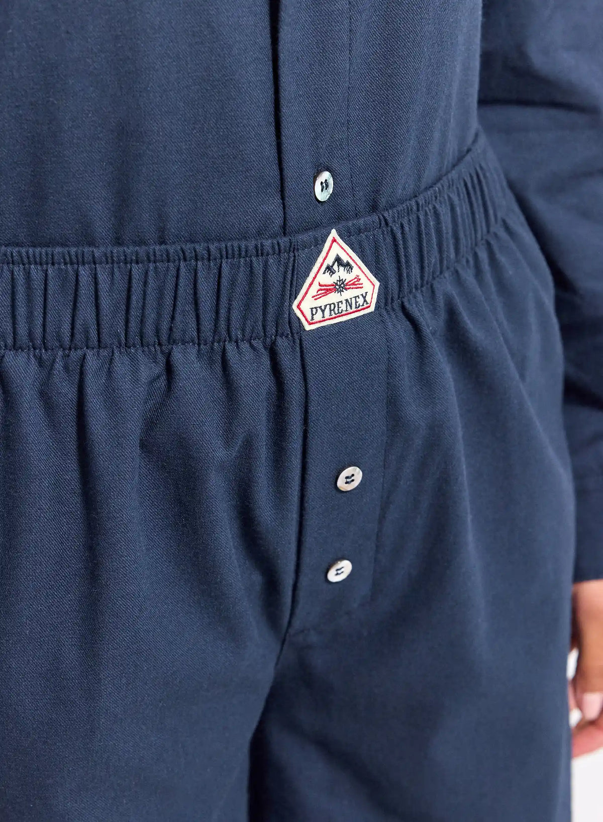 Pyjama Paul flanelle 100% coton bleu marine-10