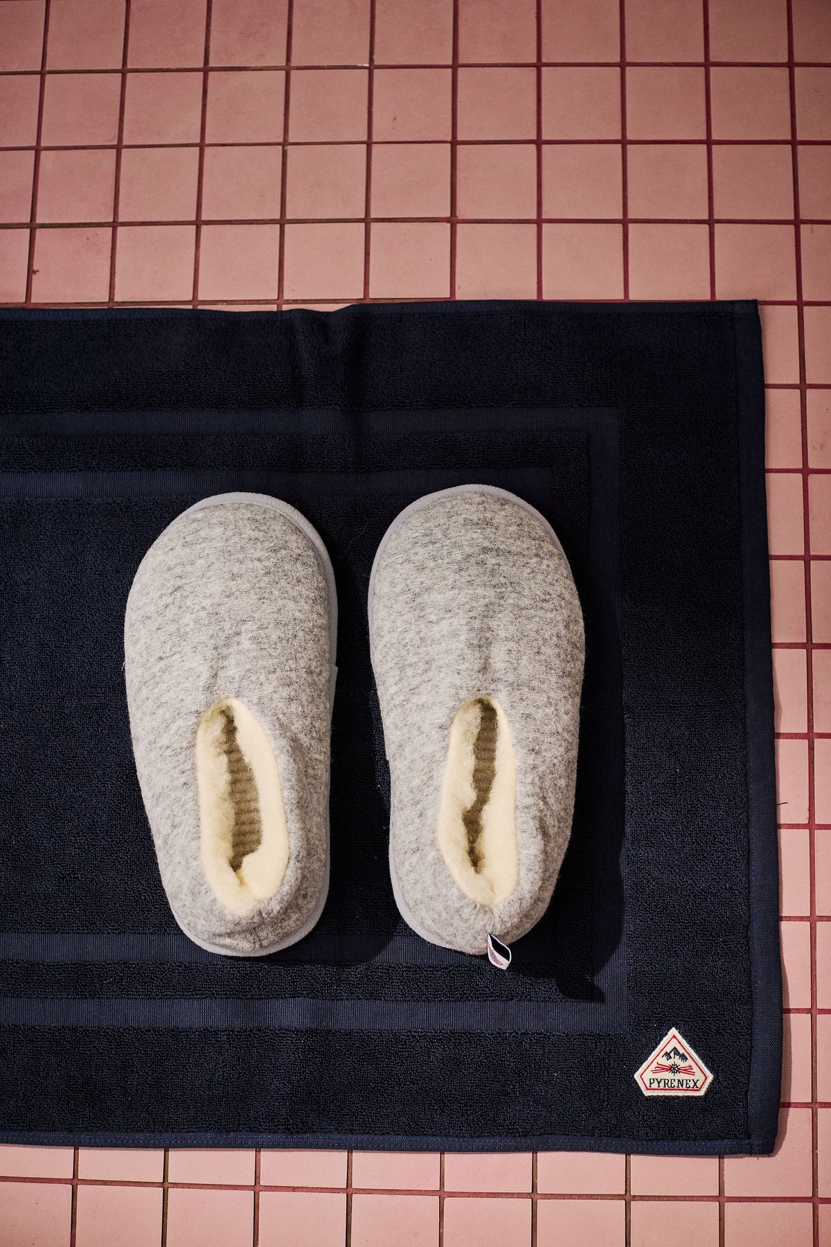 Chaussons 100% laine mérinos Solveig unisexe gris clair
