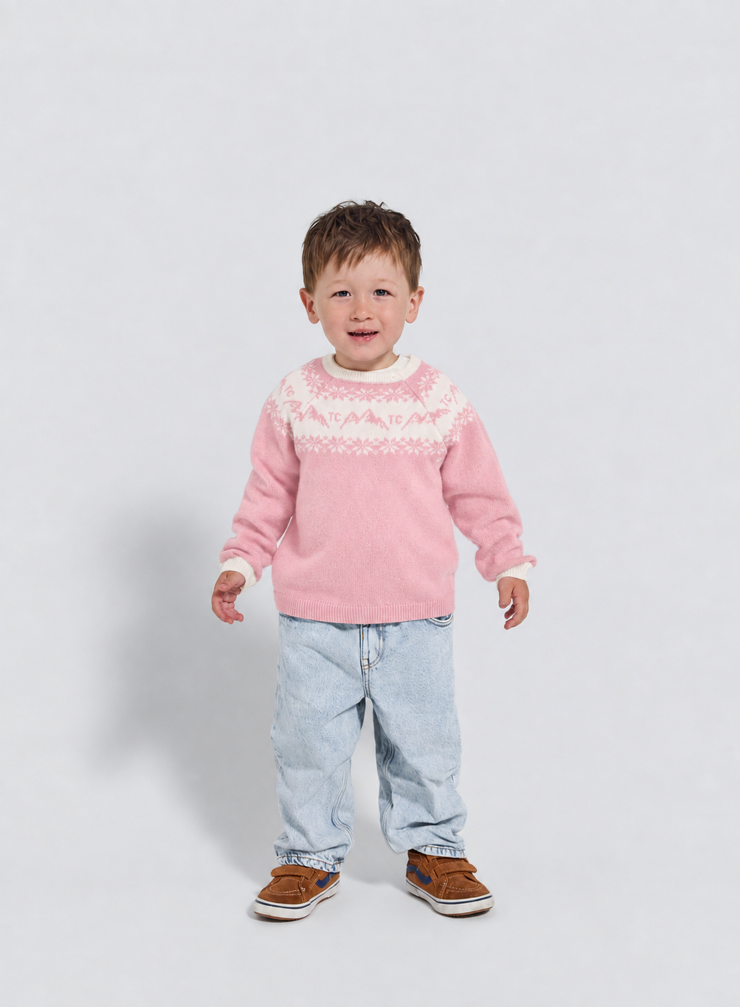 Pull en laine Tartine & Chocolat x Pyrenex enfant Andréa rose