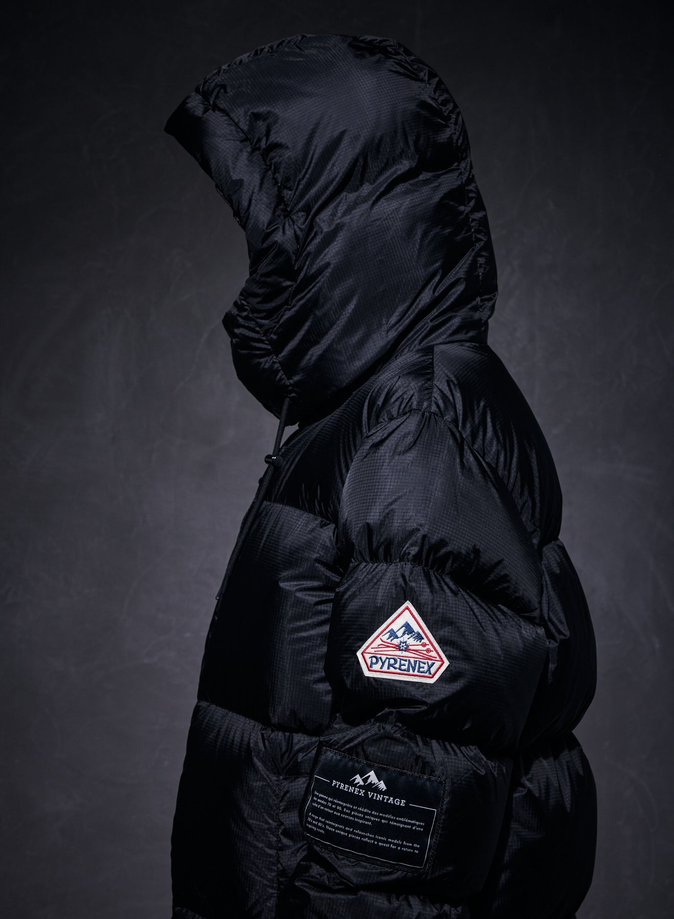 Shift Hooded Ripstop Pyrenex x Wildside unisex down jacket black-14