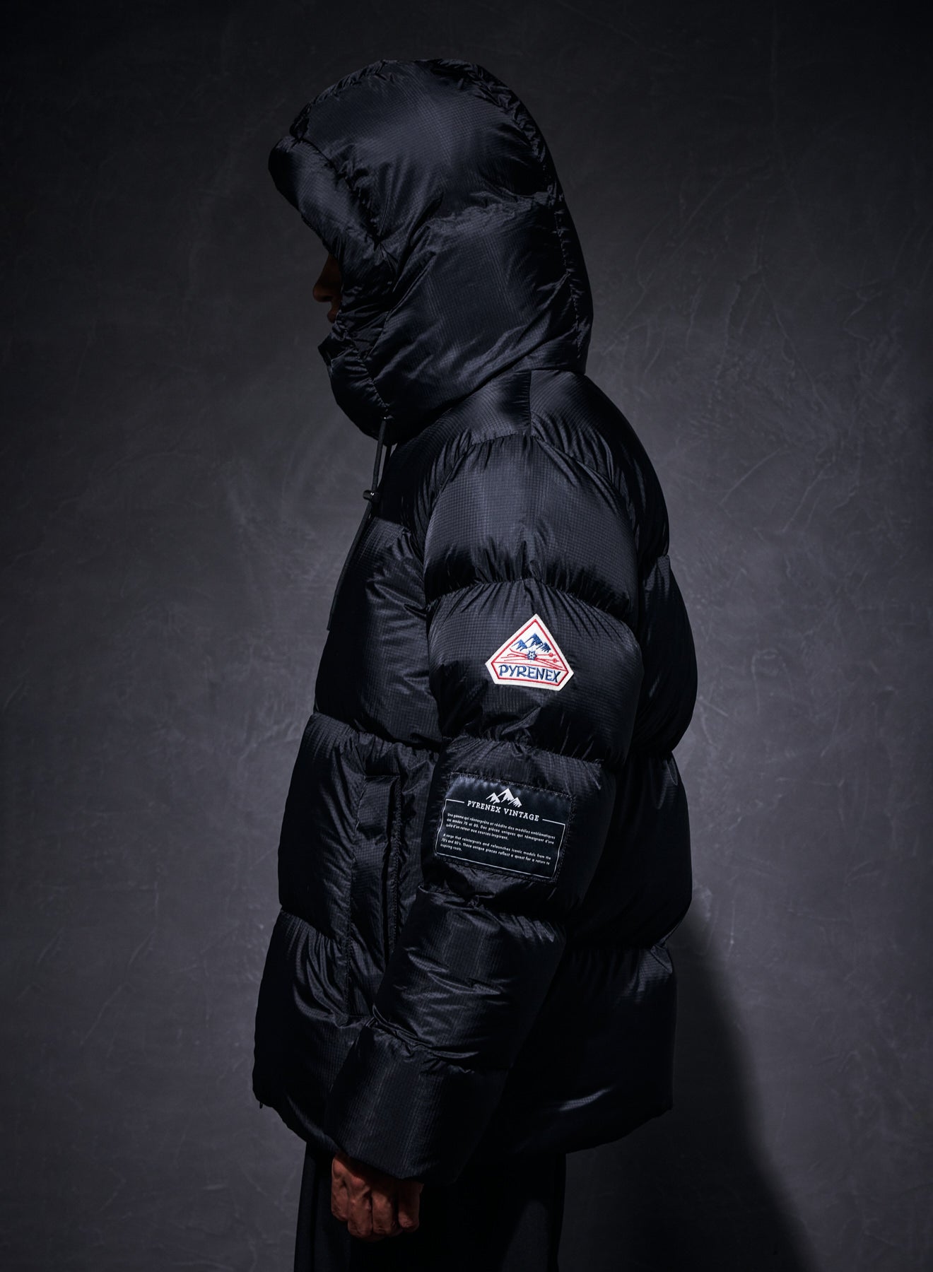 Shift Hooded Ripstop Pyrenex x Wildside unisex down jacket black-6