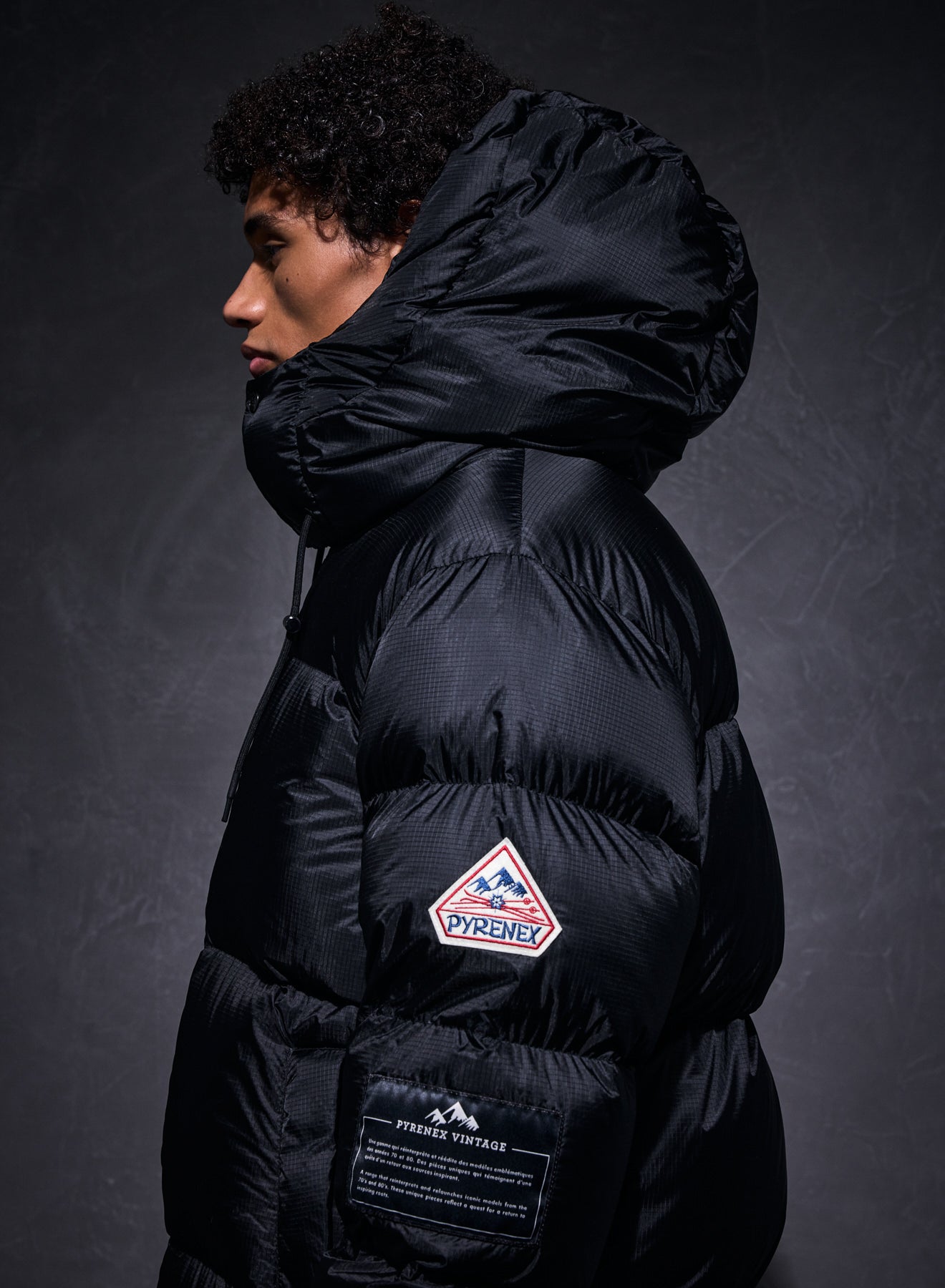 Doudoune homme Shift Hooded Ripstop Pyrenex x Wildside noire