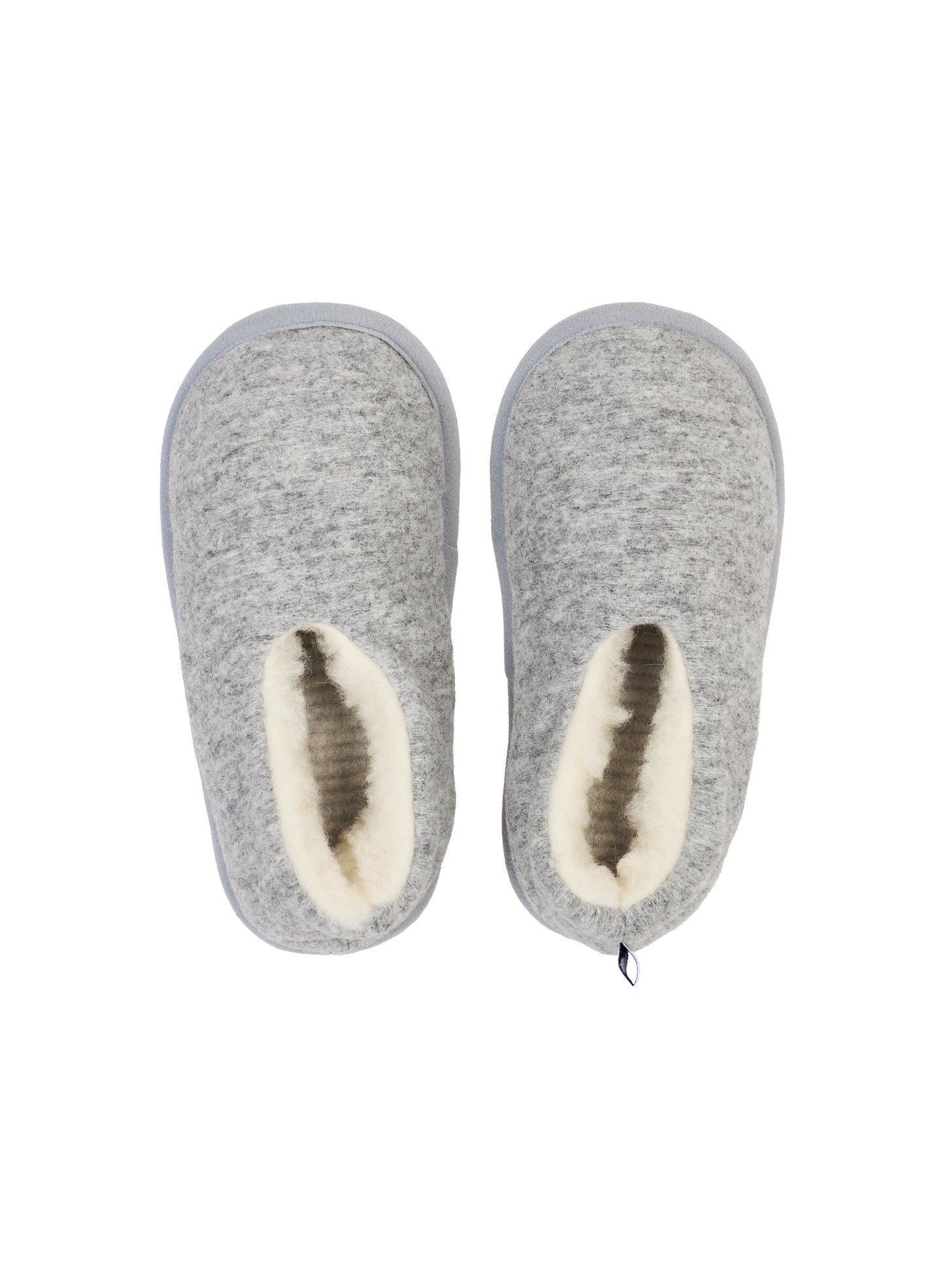 Chaussons 100% laine mérinos Solveig unisexe gris clair