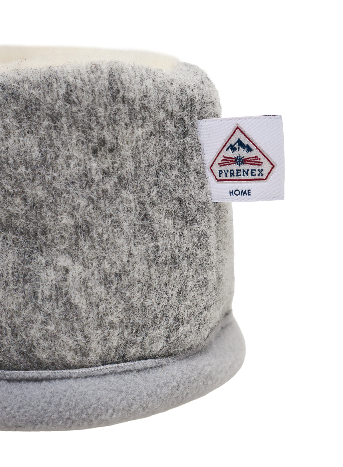 Chaussons 100% laine mérinos Solveig unisexe gris clair