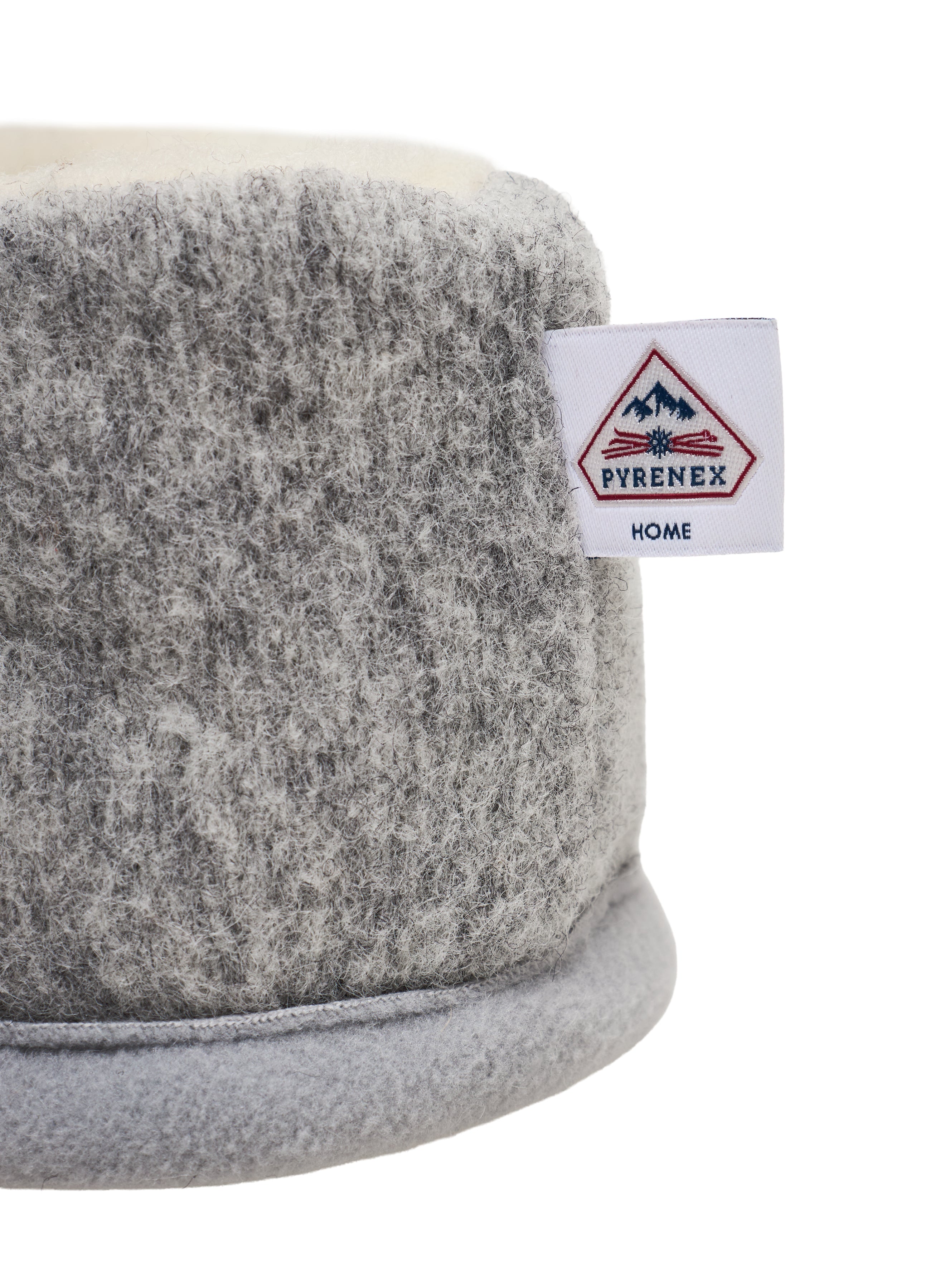 Chaussons 100% laine mérinos Solveig unisexe gris clair-9