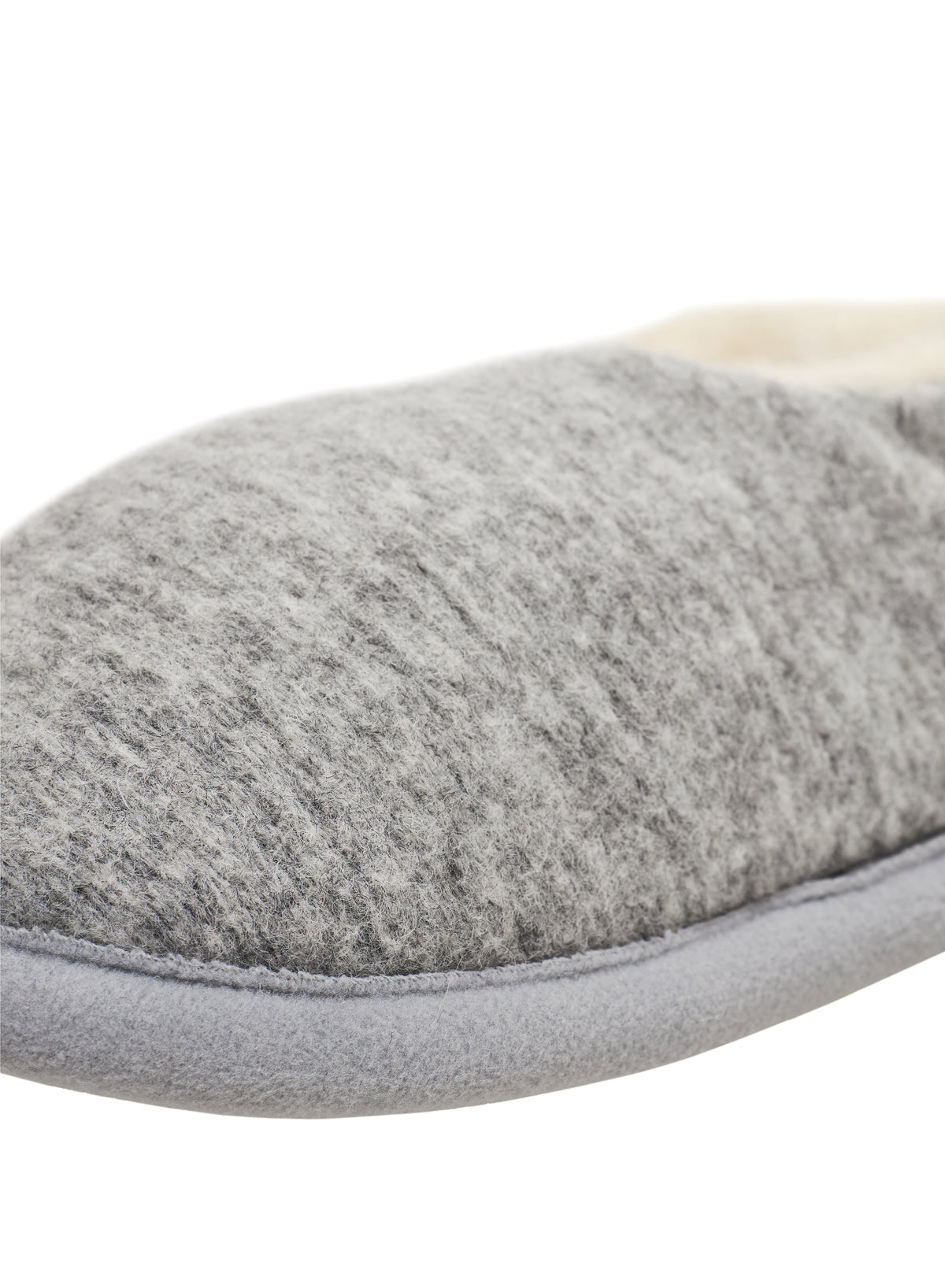 Chaussons 100% laine mérinos Solveig unisexe gris clair
