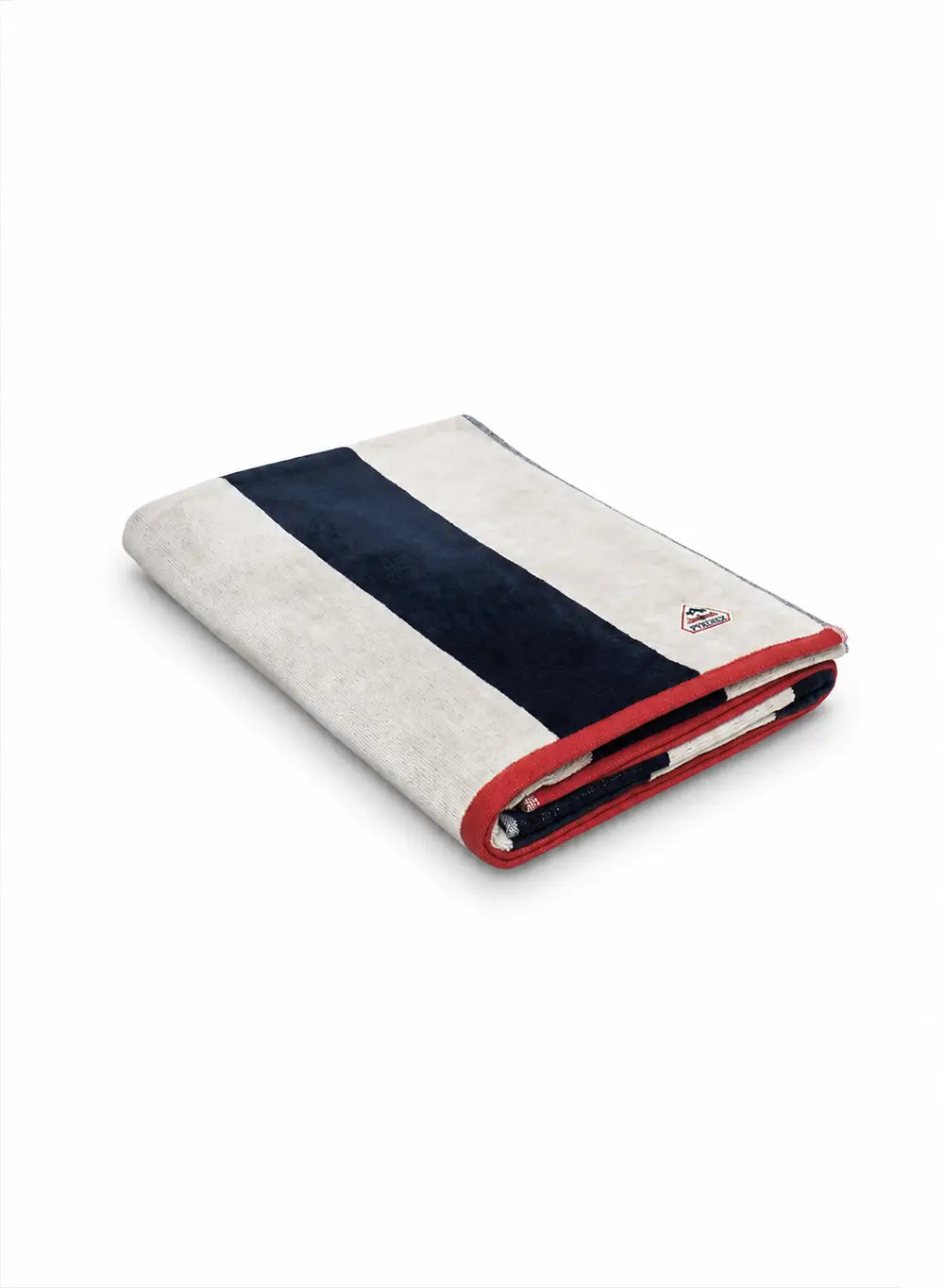 Drap de plage Sora 100% coton rayures tissées bleu-1