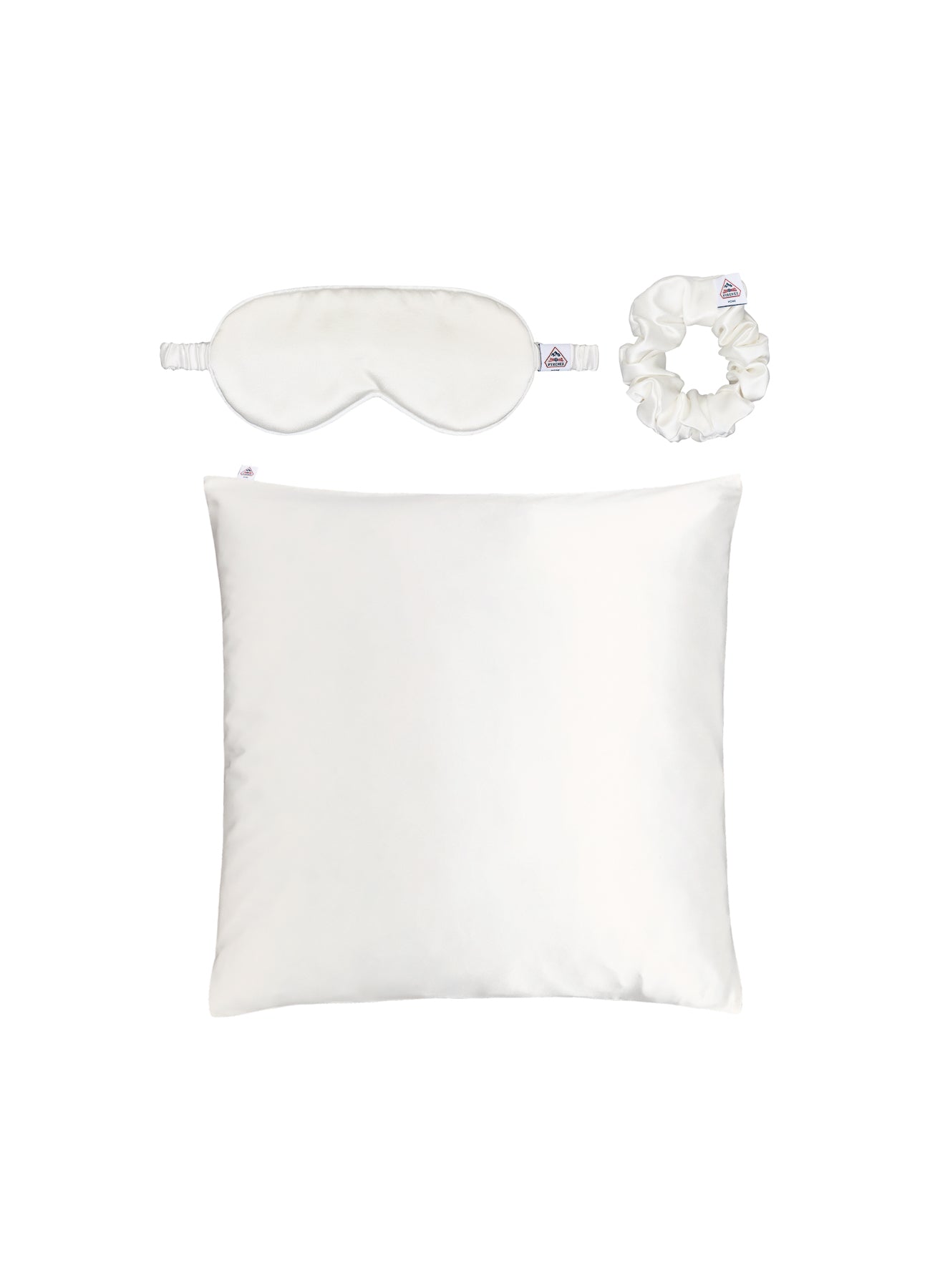 Coffret soie blanc 65X65cm