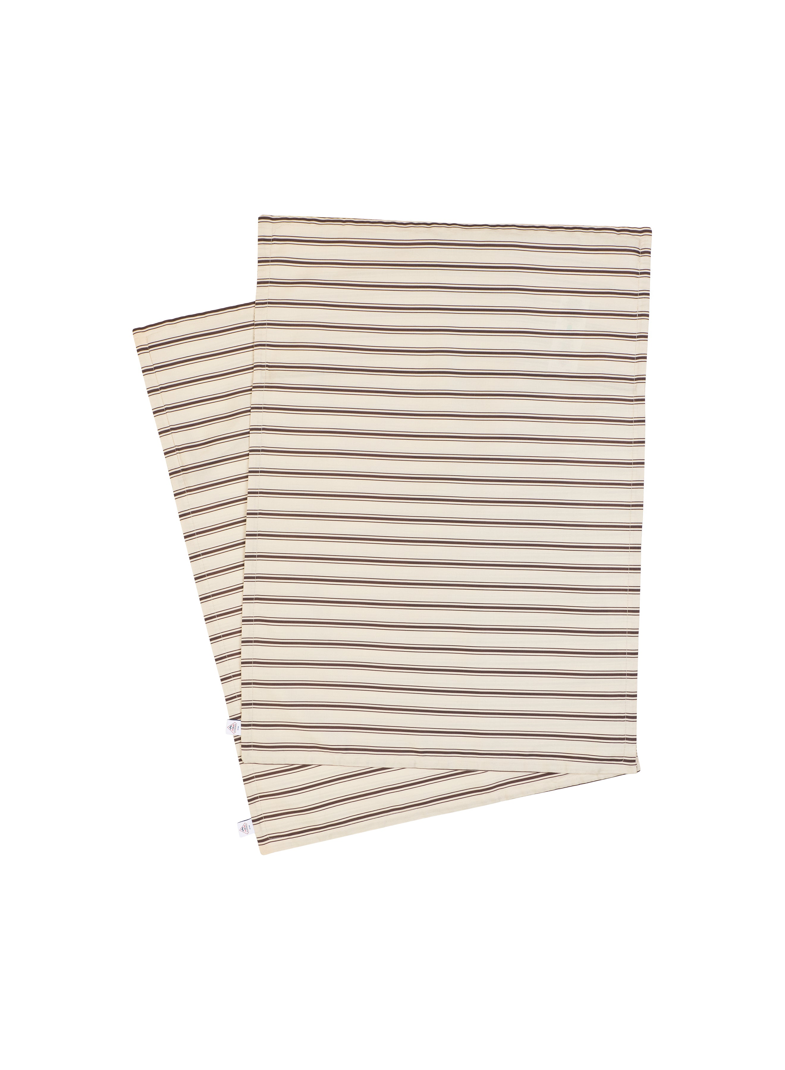 Taies d'oreiller x2 à rayures marron et écru en coton et TENCEL™ Lyocell-6