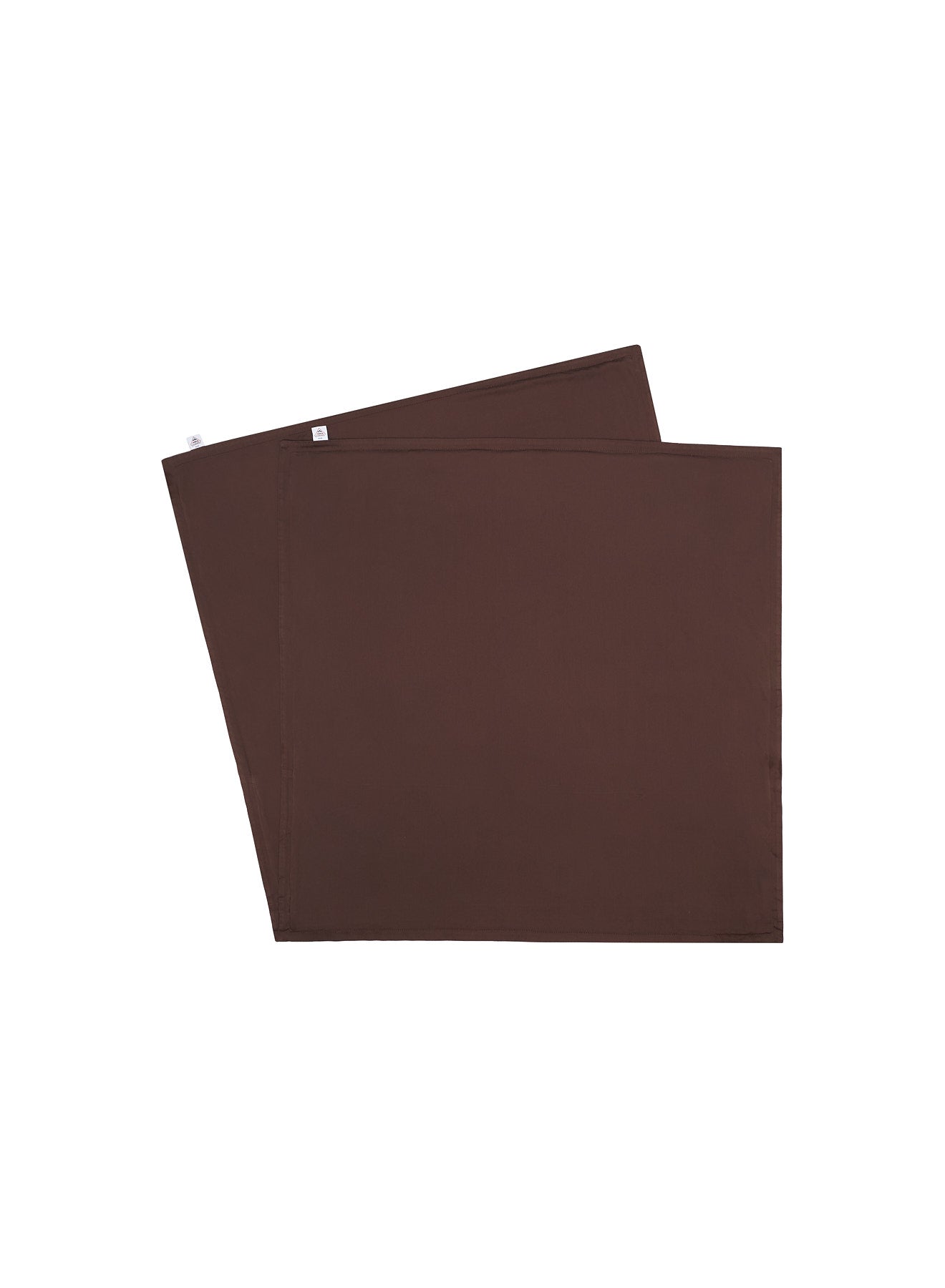 Kissenbezüge x2 einfarbig schokoladenbraun aus Baumwolle und TENCEL™ Lyocell-4