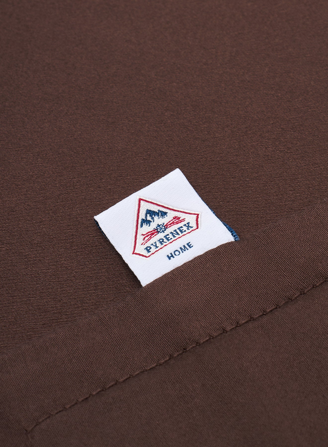 Taies d'oreiller x2 unies marron chocolat en coton et tencel lyocell