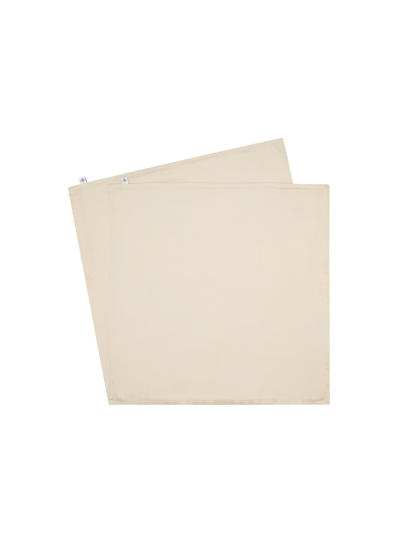 Taies d'oreiller x2 unies écru en coton et tencel lyocell