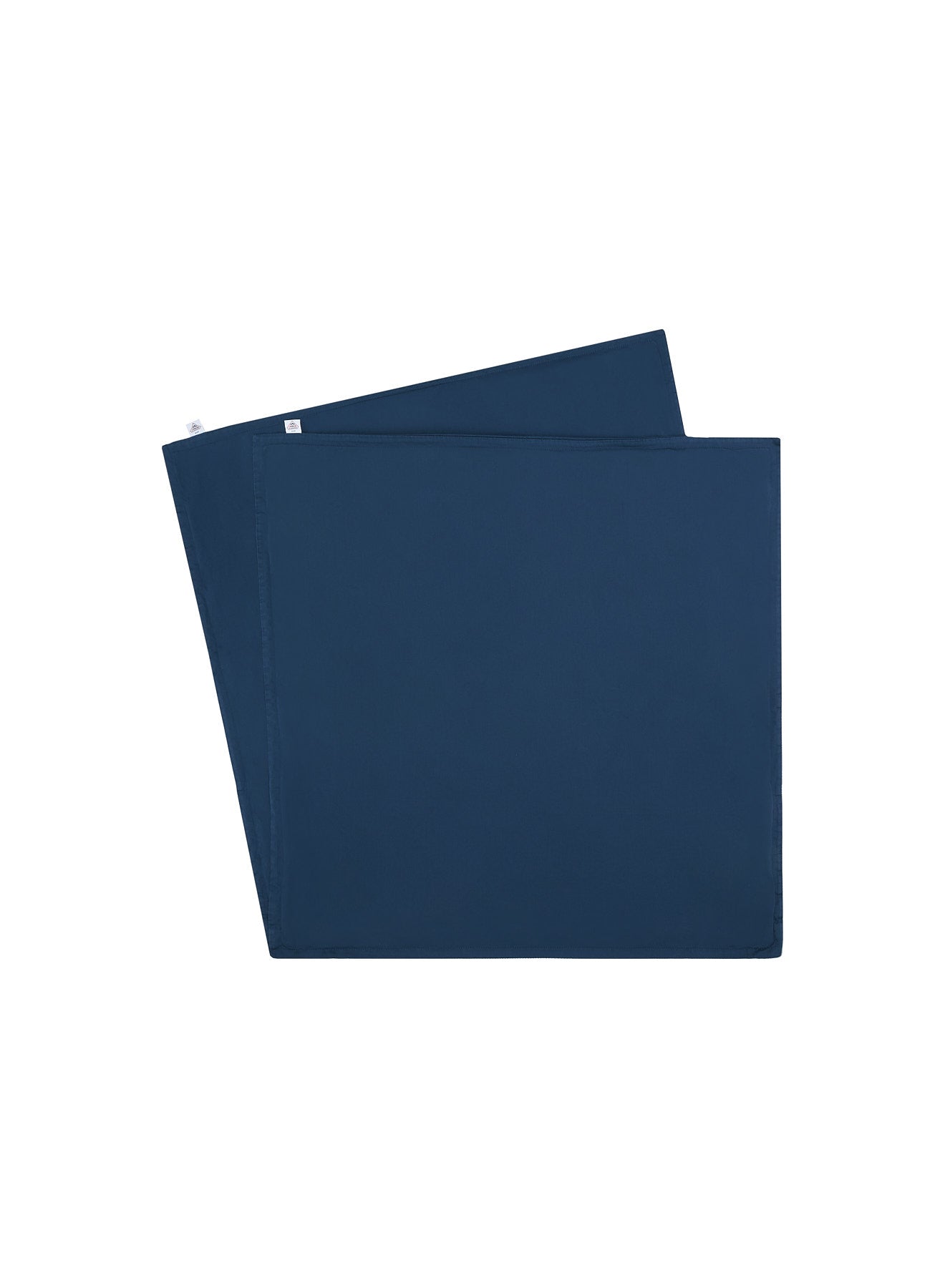 Kopfkissenbezüge x2, unifarben, Tintenblau aus Baumwolle und TENCEL™ Lyocell-5