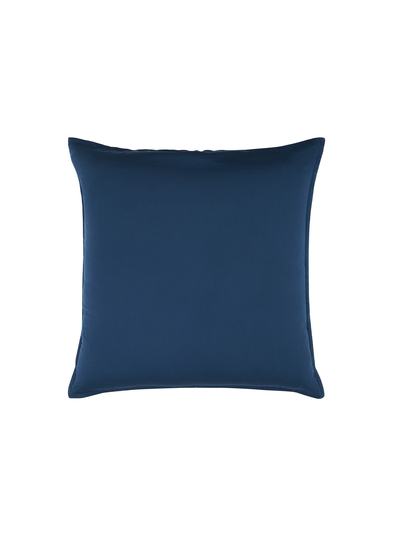 Taies d'oreiller x2 unies bleu encre