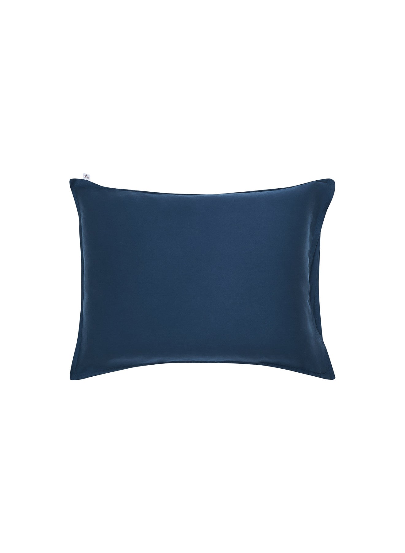 Taies d'oreiller x2 unies bleu encre