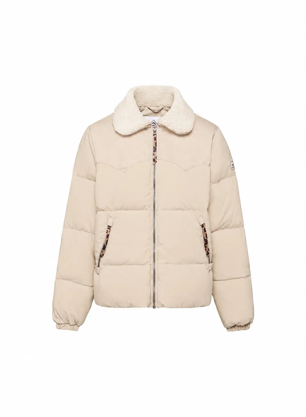 Doudoune Violette femme Pyrenex x Balzac beige clair