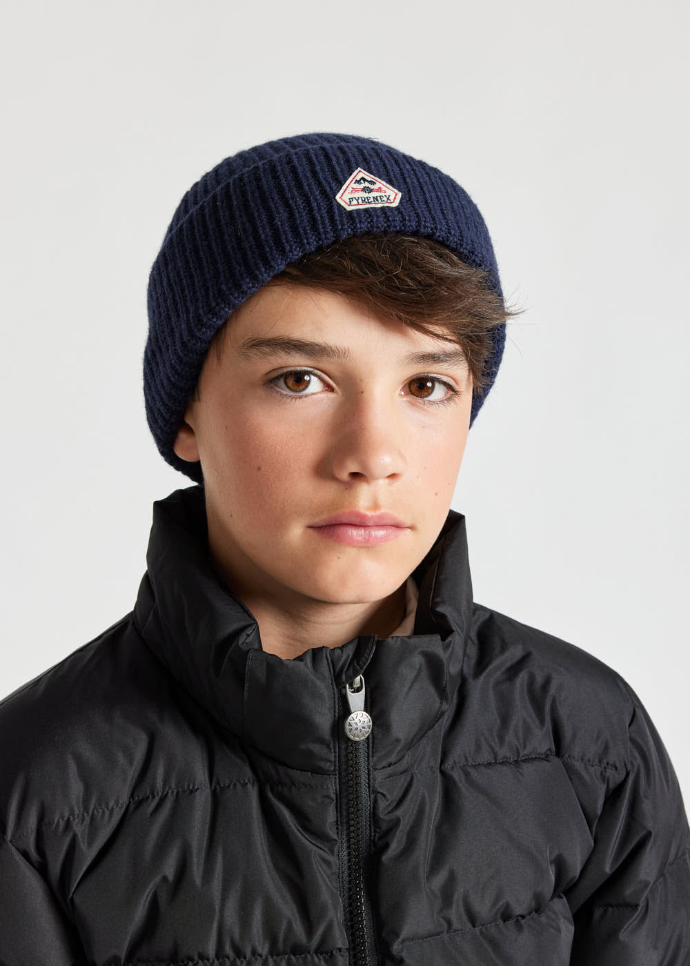 Bonnet enfant Pyrenex Frej en laine Amiral-1