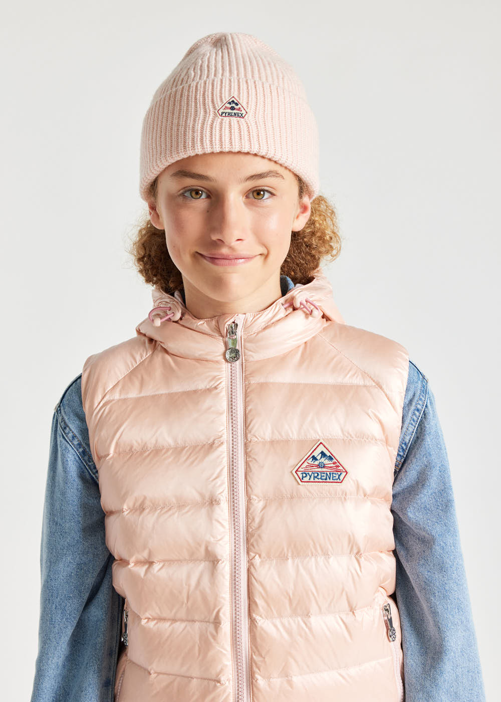 Kids' Pyrenex Frej wool beanie peach whip-1