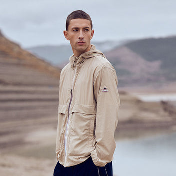 beige windbreaker Soulere men's
