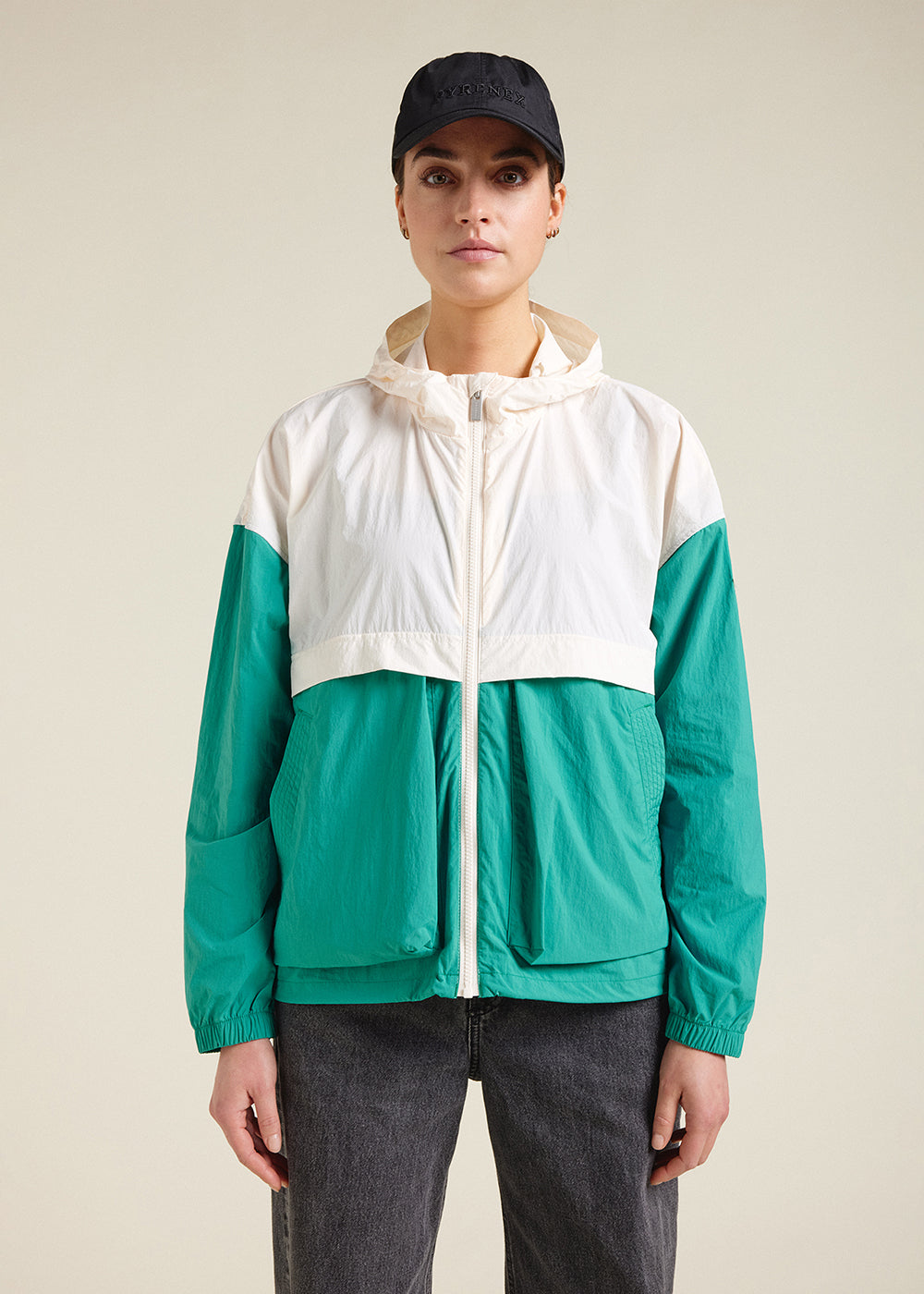 Yoko short hooded windbreaker for women alhambra-4