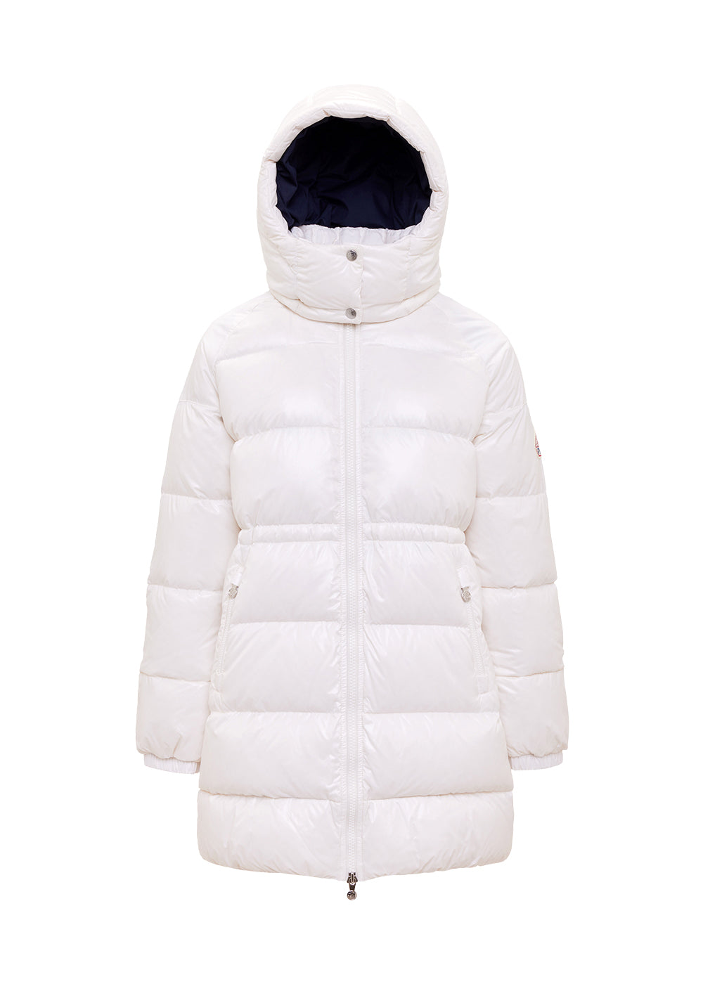 Women's Pyrenex Fusion shiny hooded down jacket milk-7