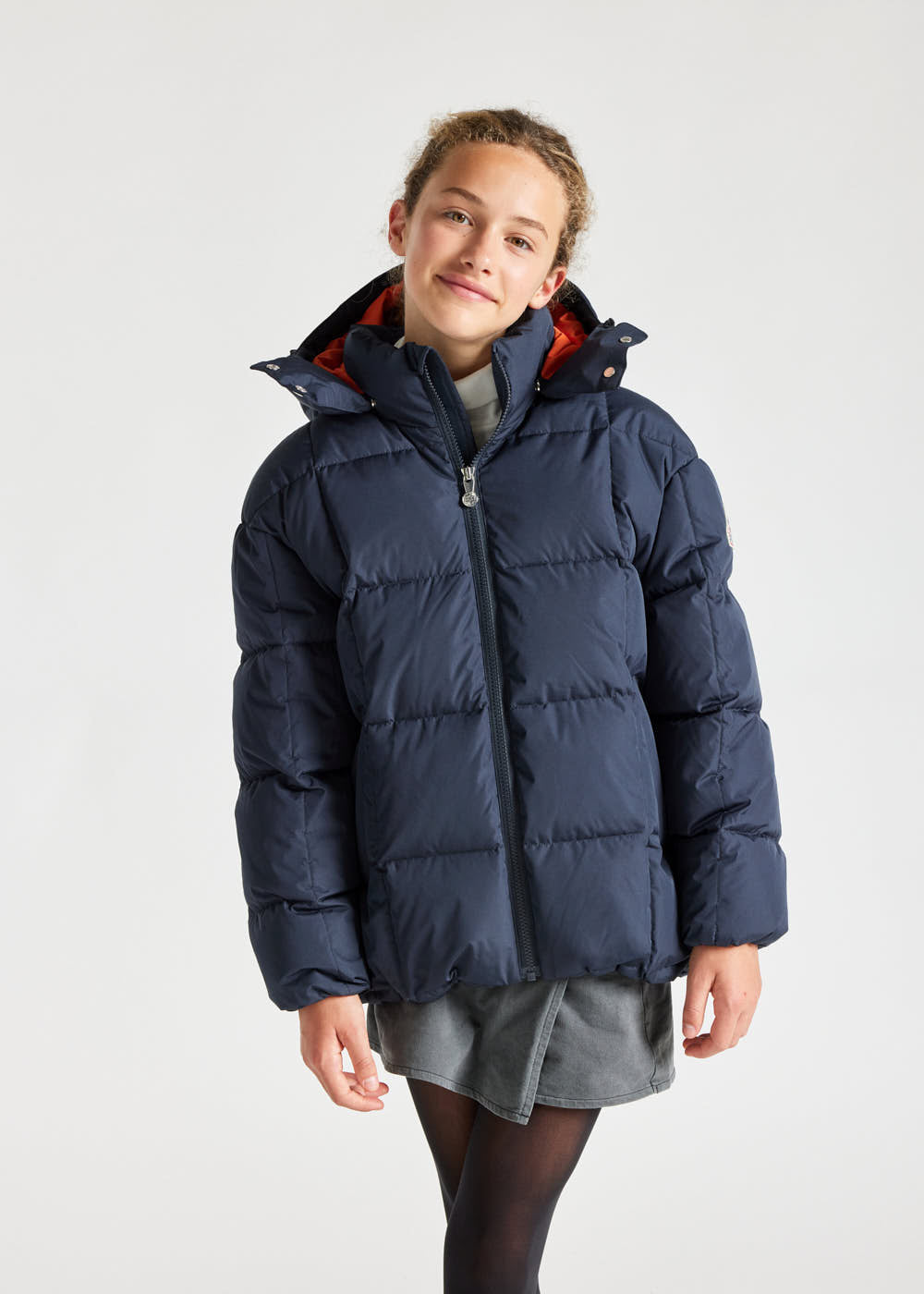 Kids' Pyrenex Alma hooded down jacket amiral-6