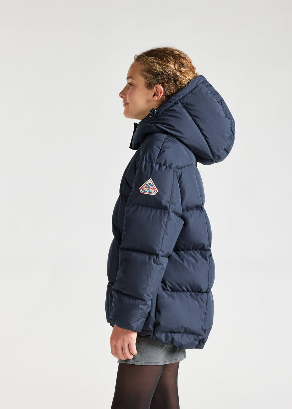 Kids' Pyrenex Alma hooded down jacket amiral-8