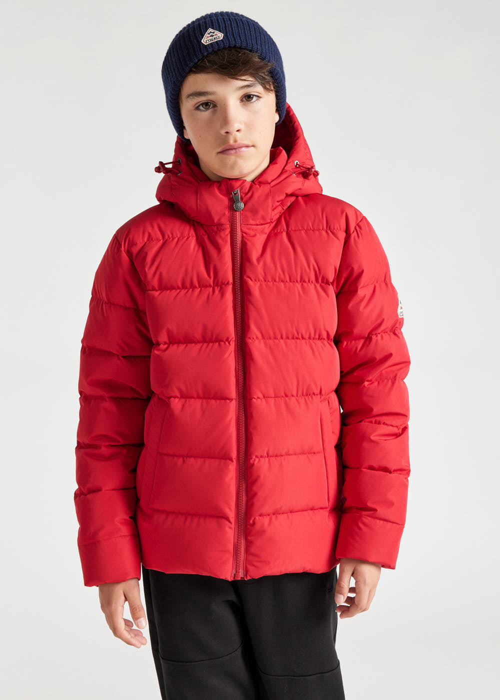 Kids' Pyrenex Spoutnic hooded down jacket ribbon-red-2