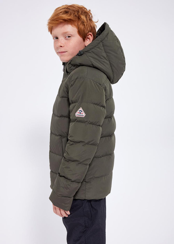 Kids' Pyrenex Spoutnic hooded down jacket deep-khaki