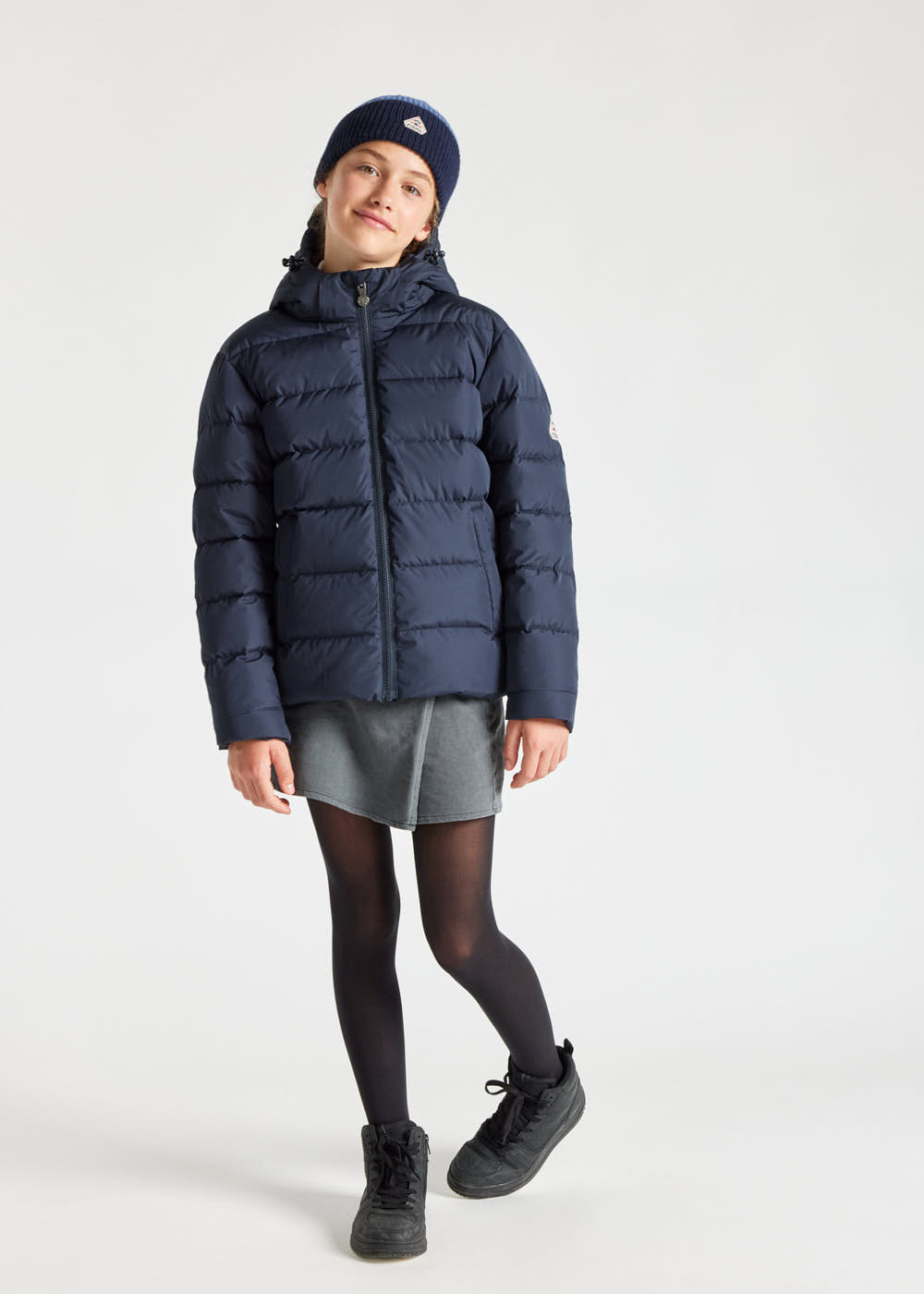 Kids' Pyrenex Spoutnic hooded down jacket amiral-1