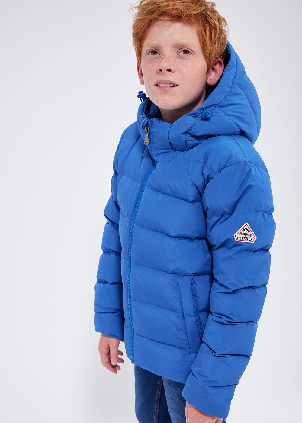 Kids' Pyrenex Spoutnic hooded down jacket adriatic