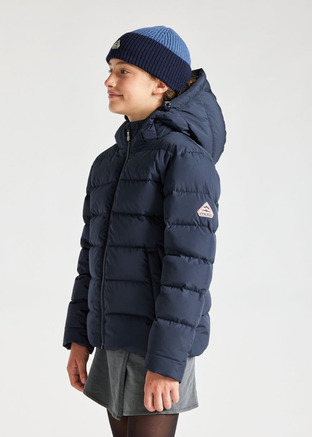 Kids' Pyrenex Spoutnic hooded down jacket amiral-3