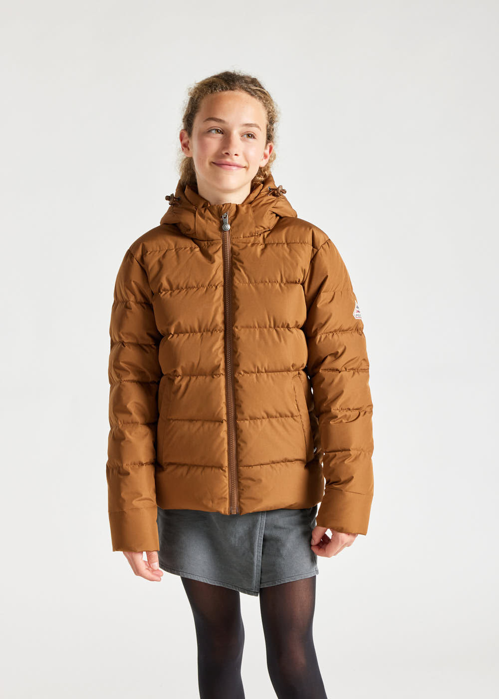 Kids' Pyrenex Spoutnic hooded down jacket terra-6