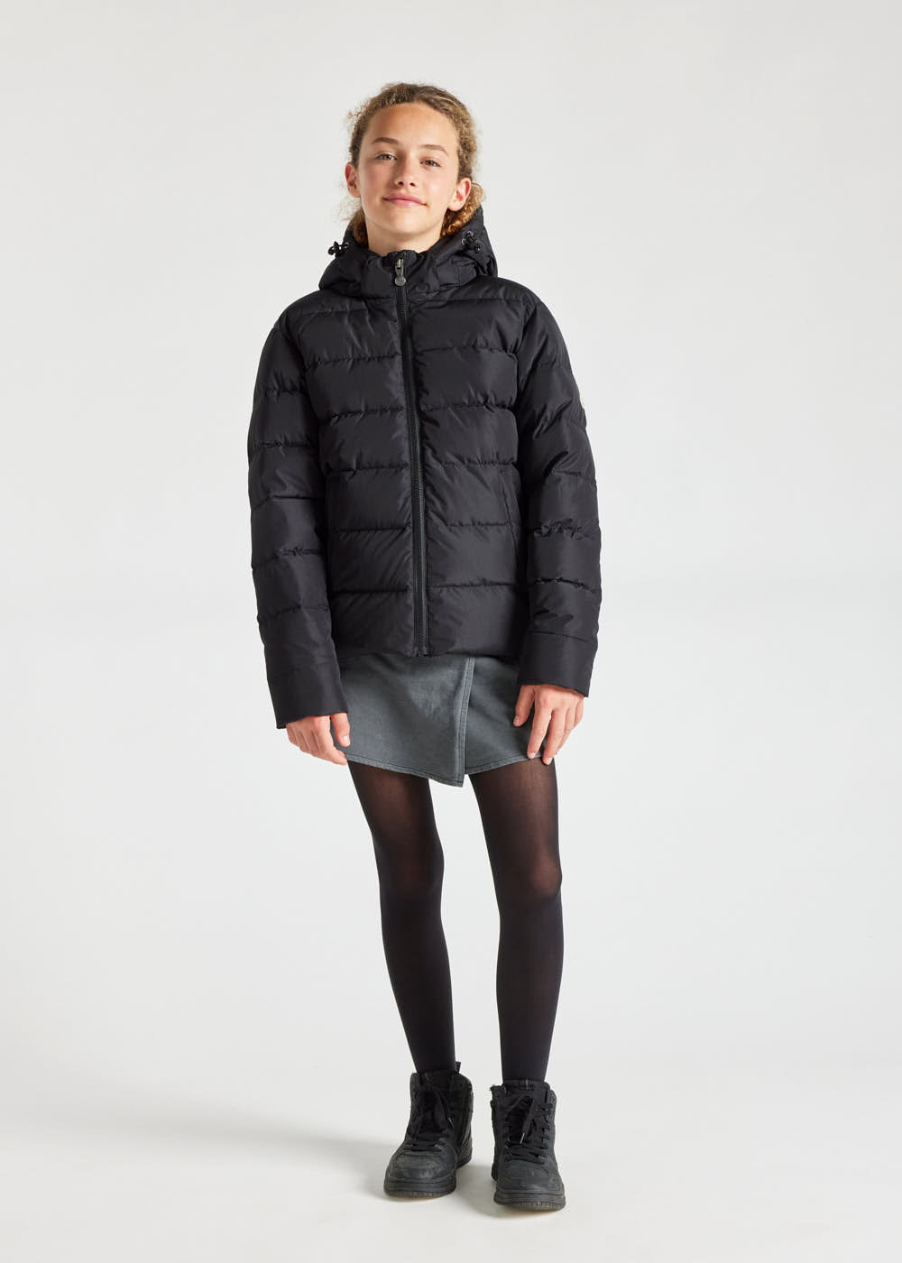 Kids' Pyrenex Spoutnic hooded down jacket black