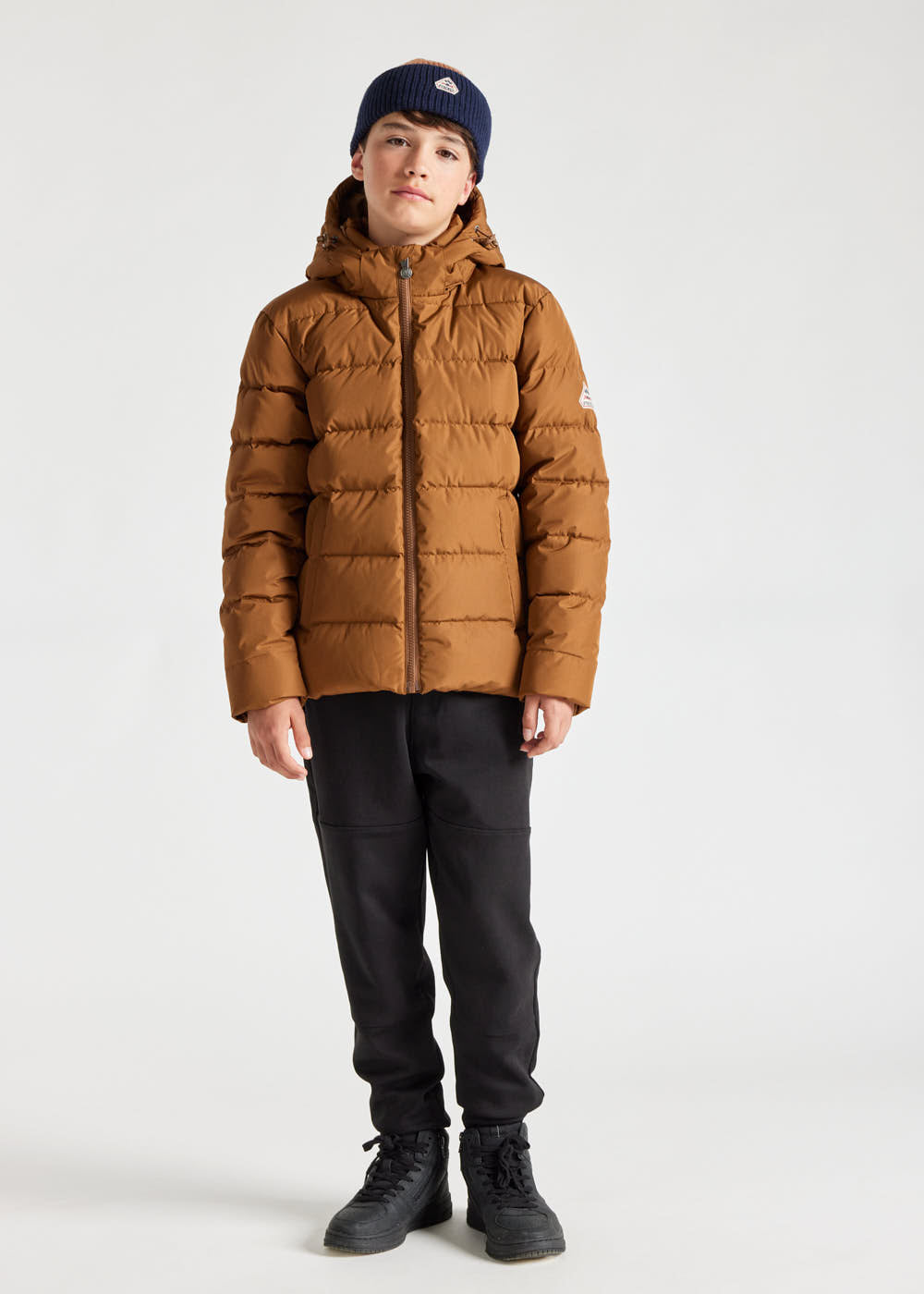 Kids' Pyrenex Spoutnic hooded down jacket terra-1