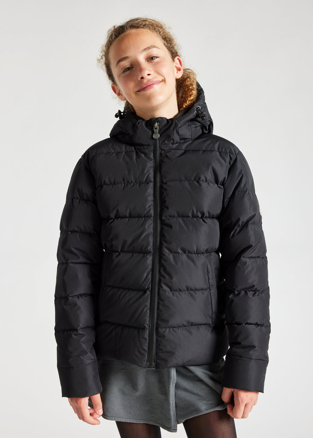 Kids' Pyrenex Spoutnic hooded down jacket black-3