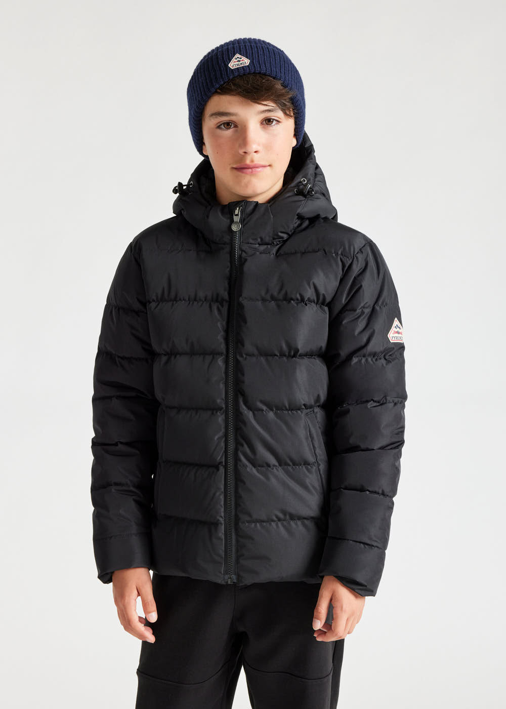 Kids' Pyrenex Spoutnic hooded down jacket black-2