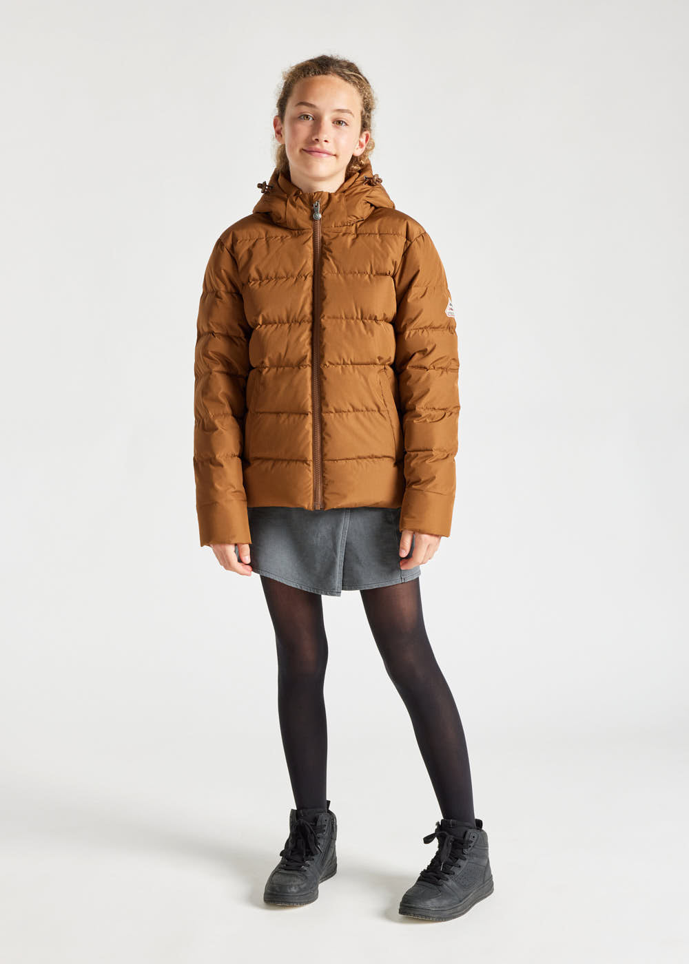 Kids' Pyrenex Spoutnic hooded down jacket terra-5